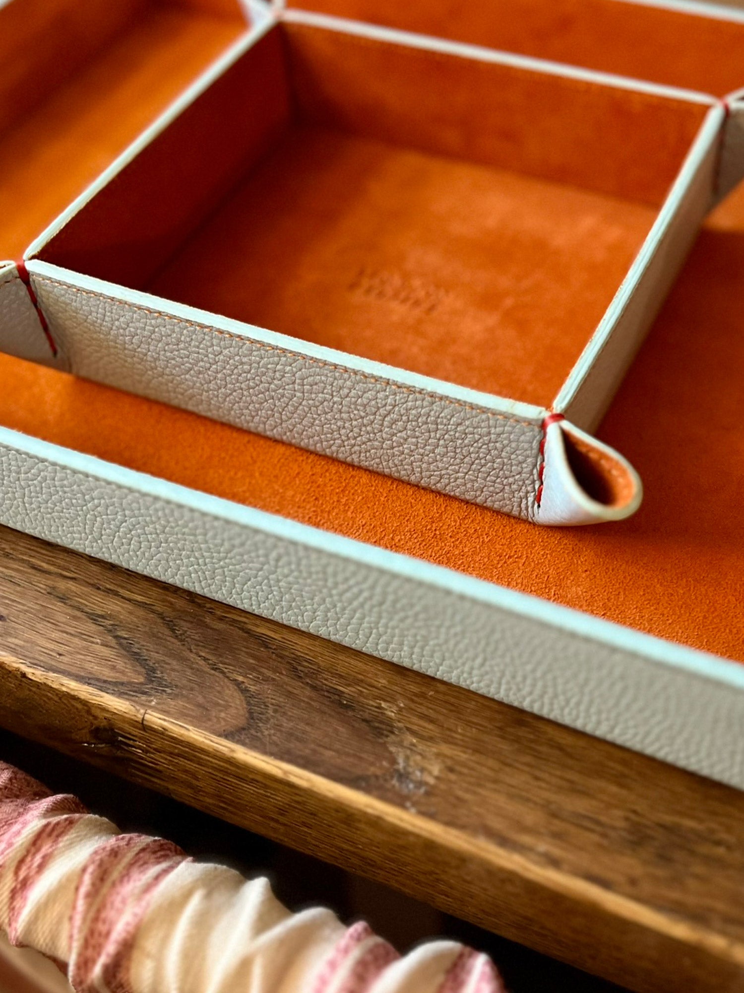 The Small Tidy Tray, Burgundy & Chocolate