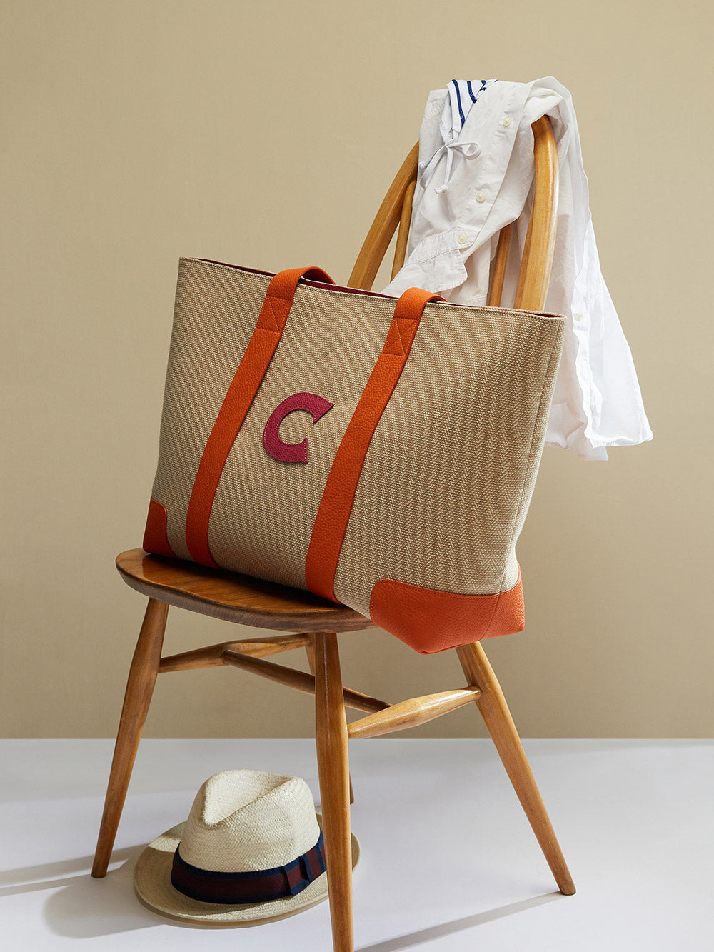 The Luxe Beach Bag, Citrus Orange