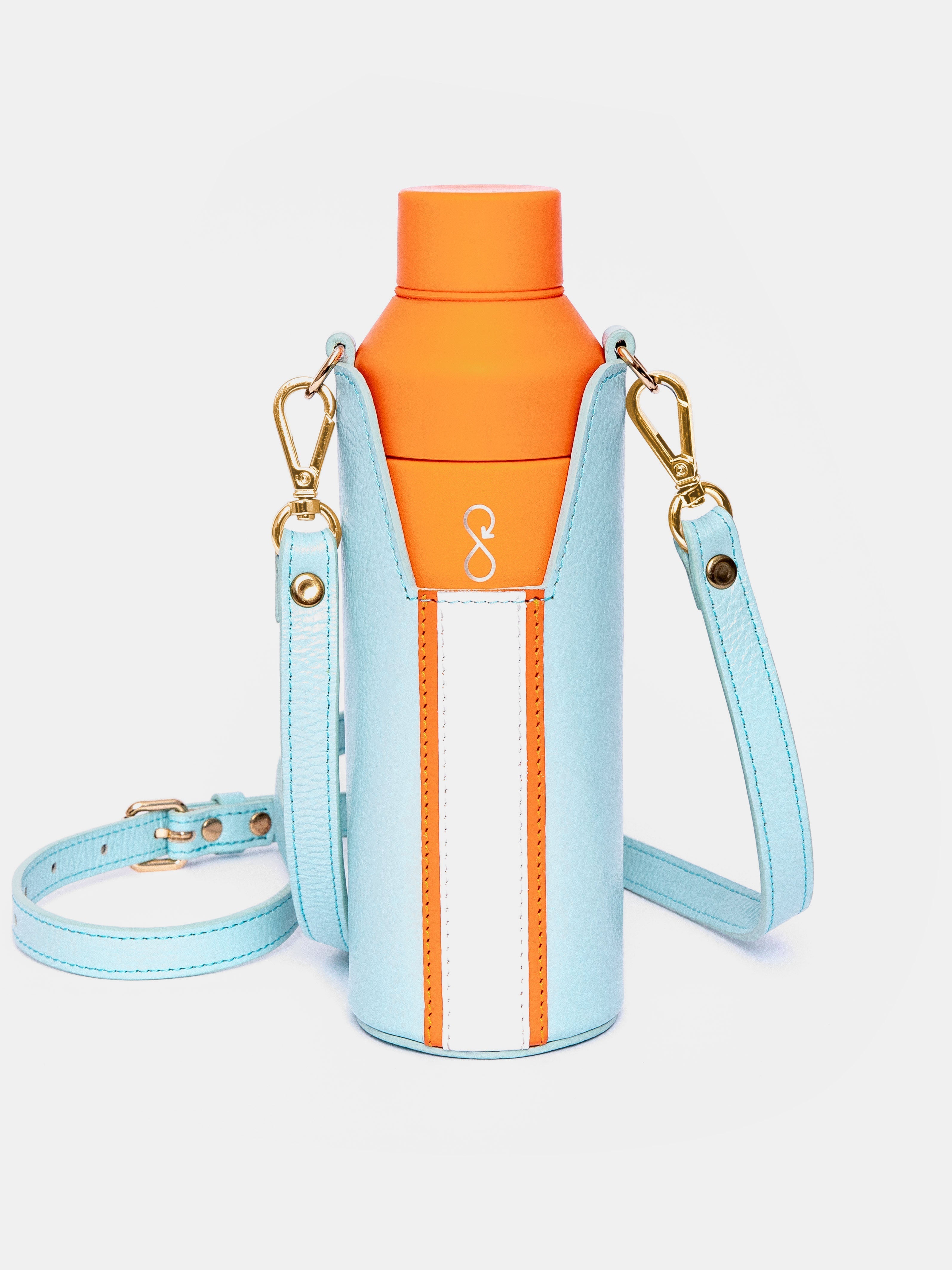 Aqua/Orange Bottle Bag
