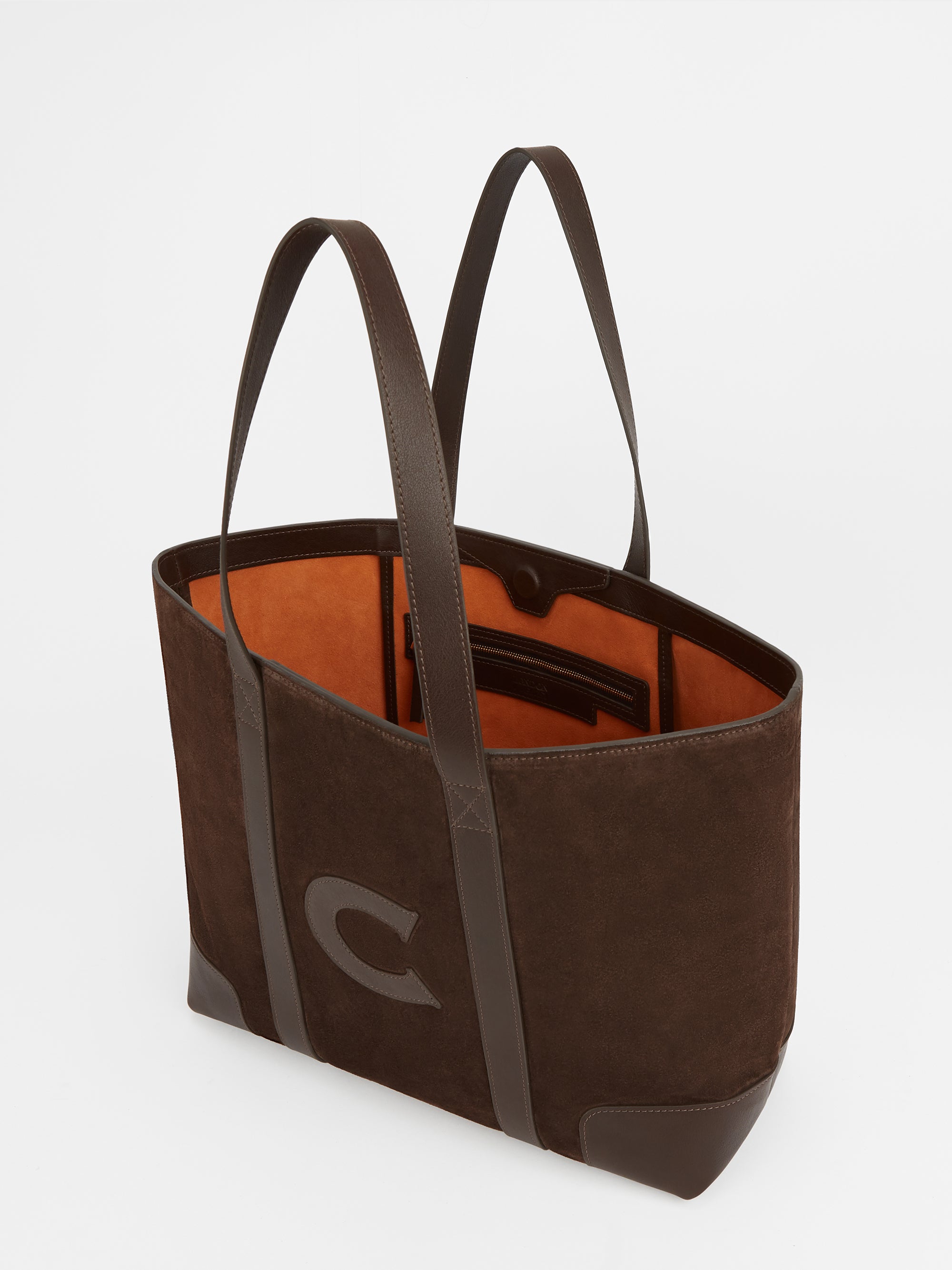 The Suede Tote Bag, Chocolate