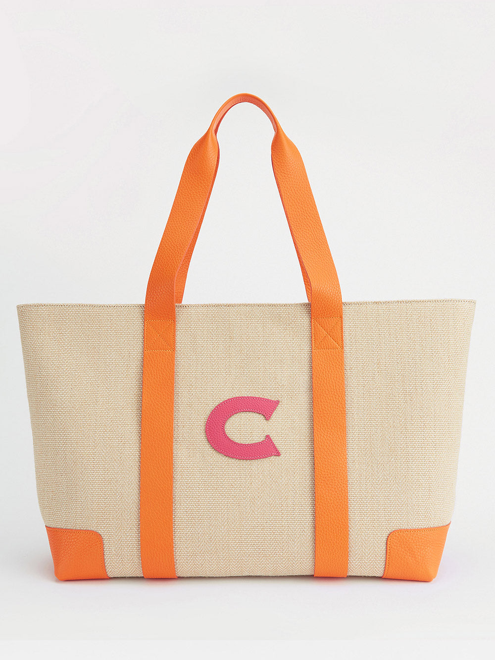 The Luxe Beach Bag, Citrus Orange