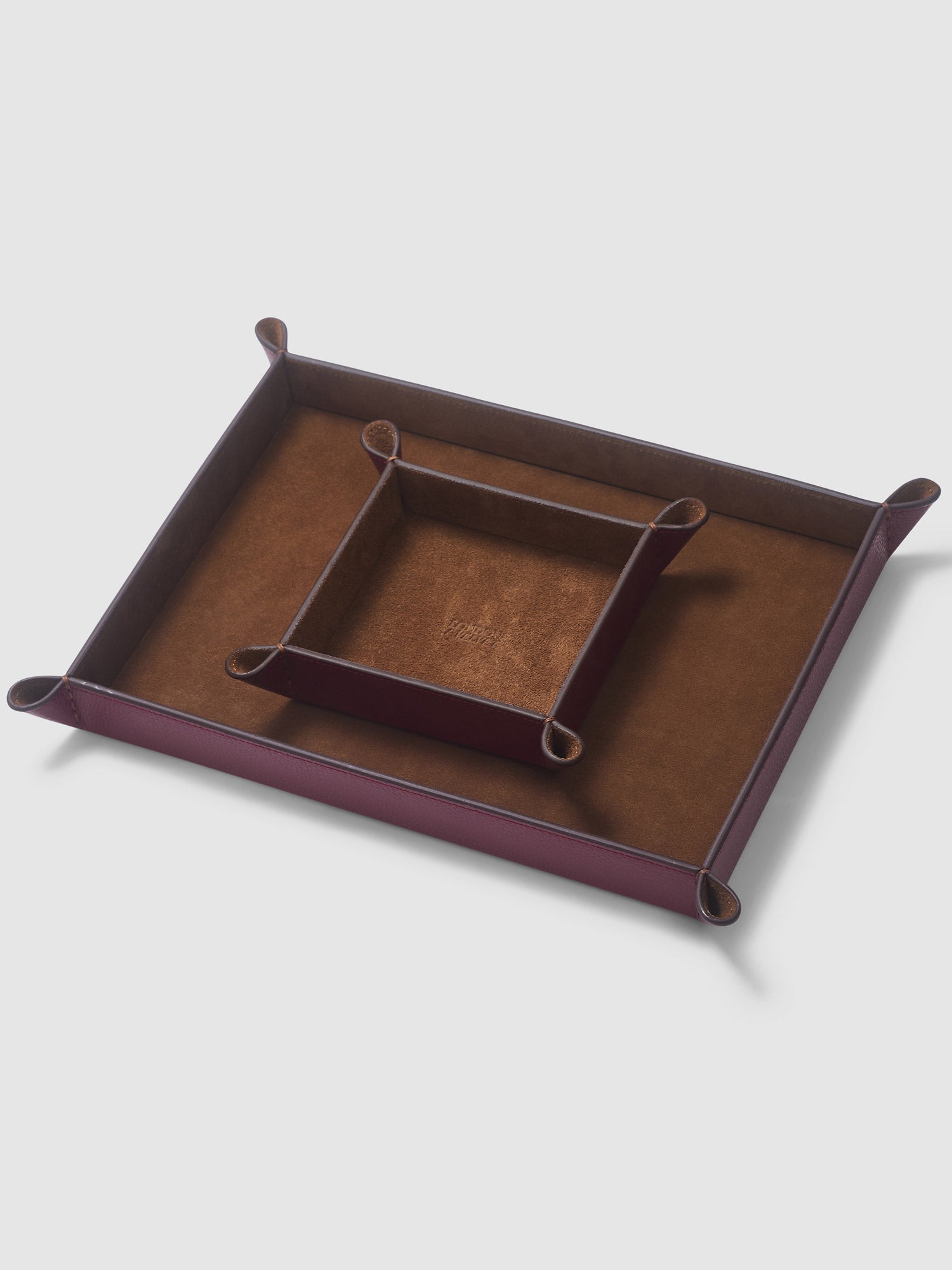 The Large Tidy Tray, Burgundy & Chocolate