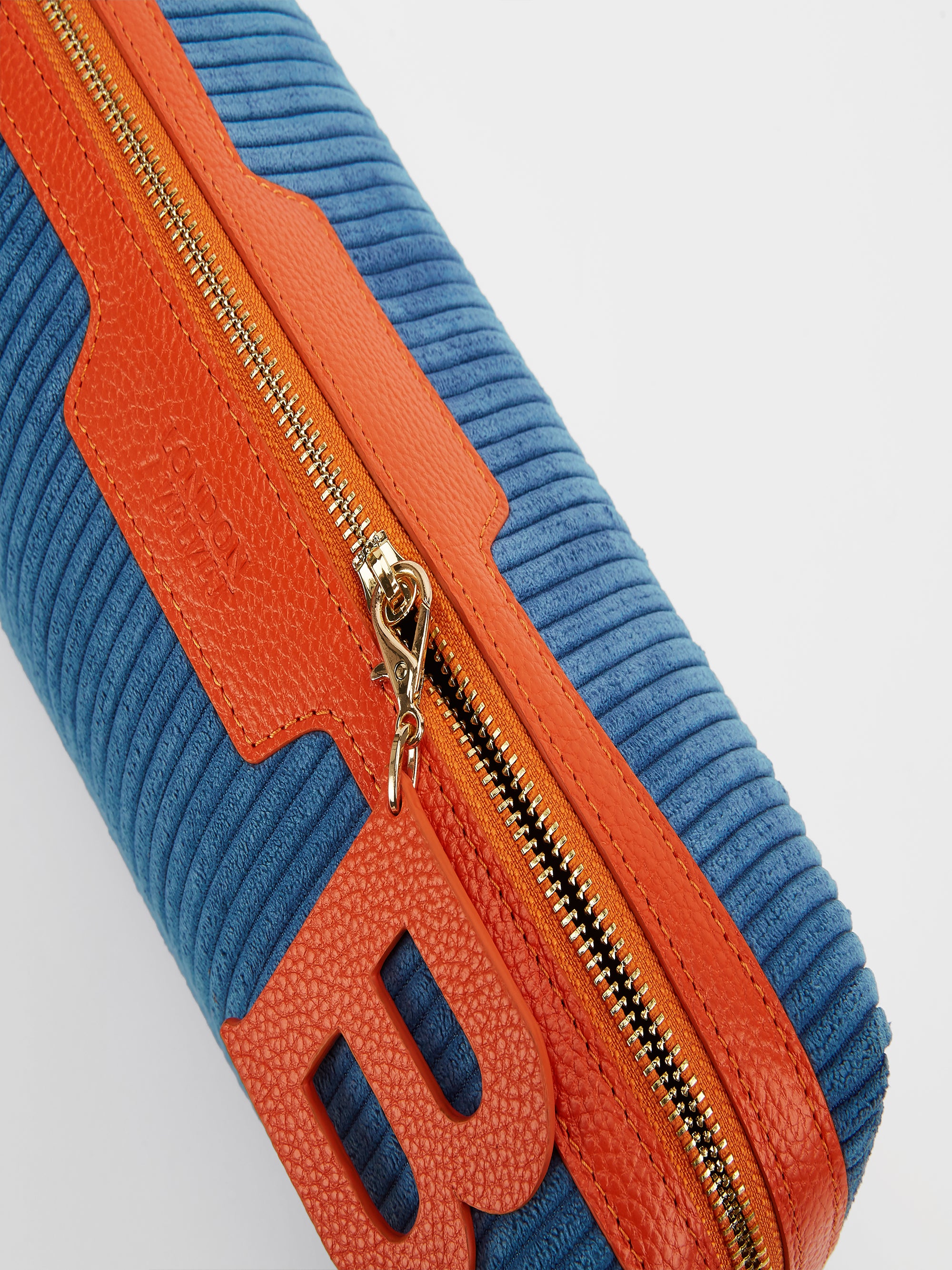 The Letter Charm, Orange & Baby Blue