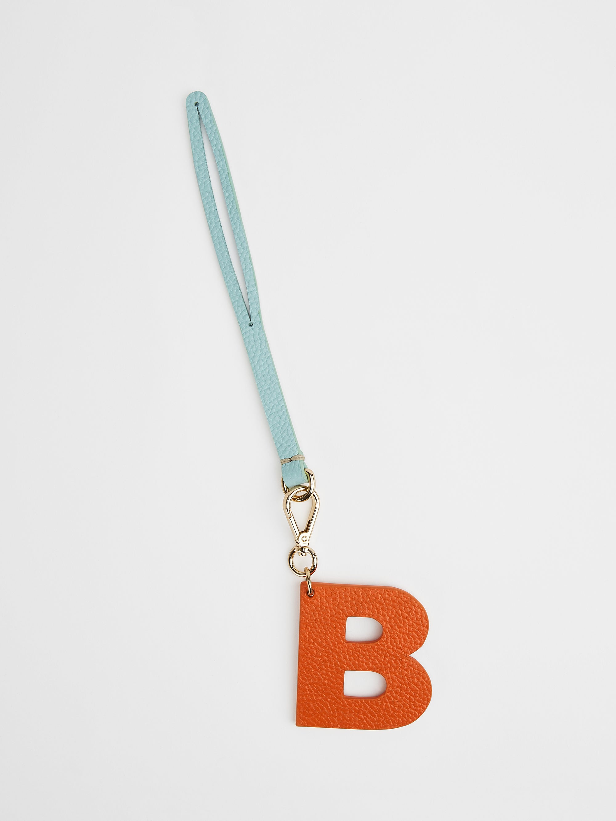 The Letter Charm, Orange & Baby Blue