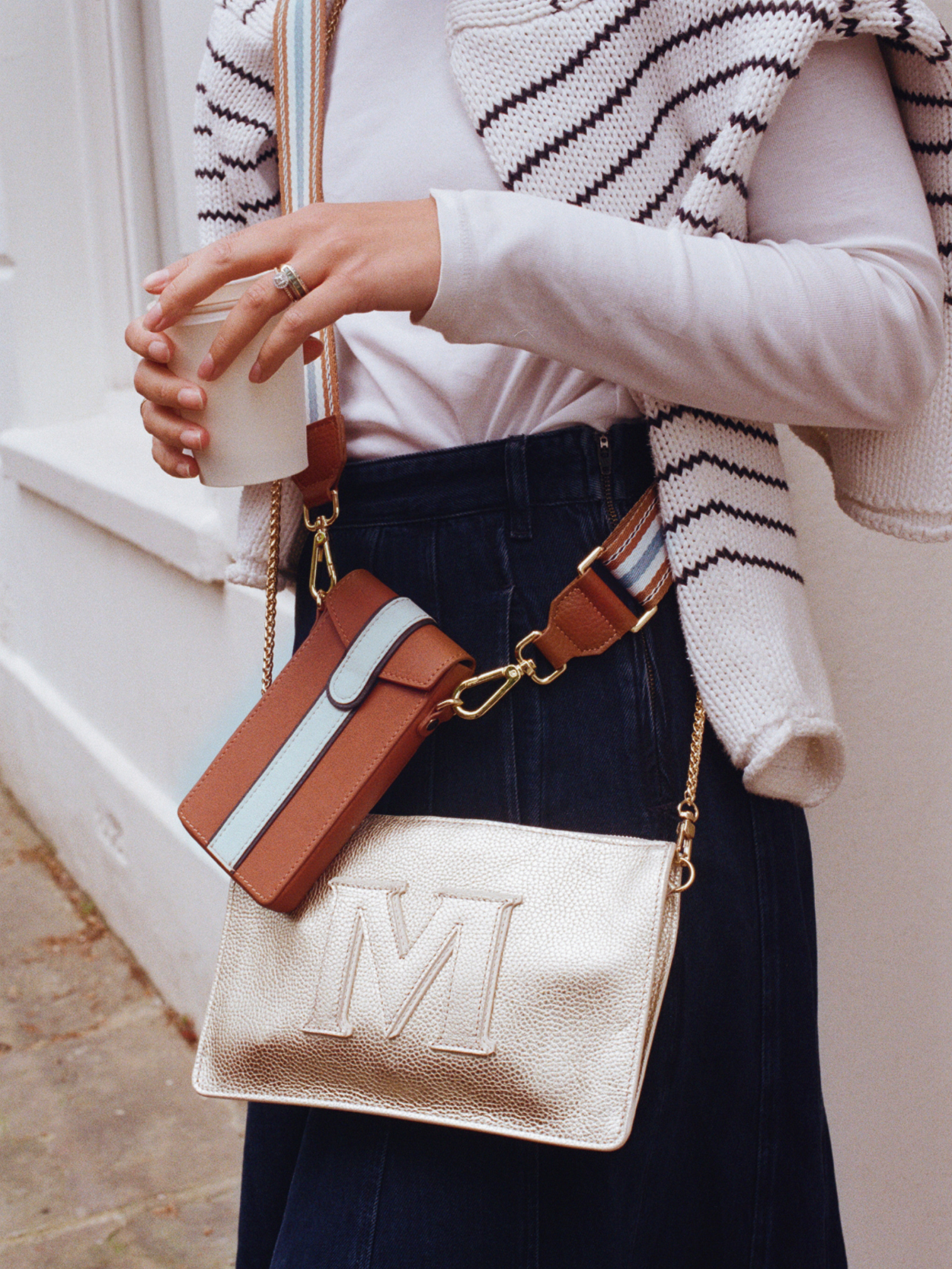 The Phone Pouch, Tan & Forest