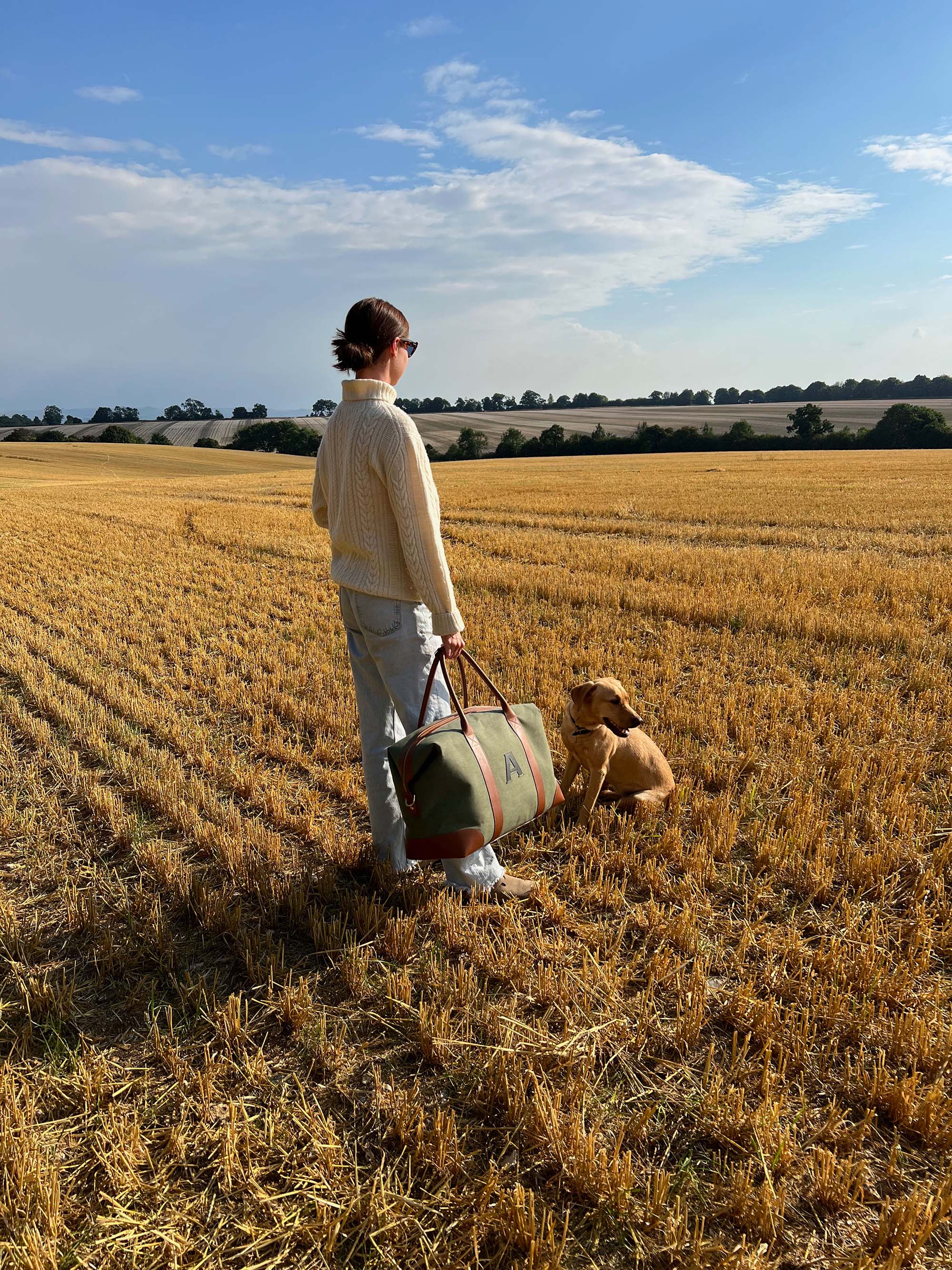 The Weekend Bag, Khaki & Forest