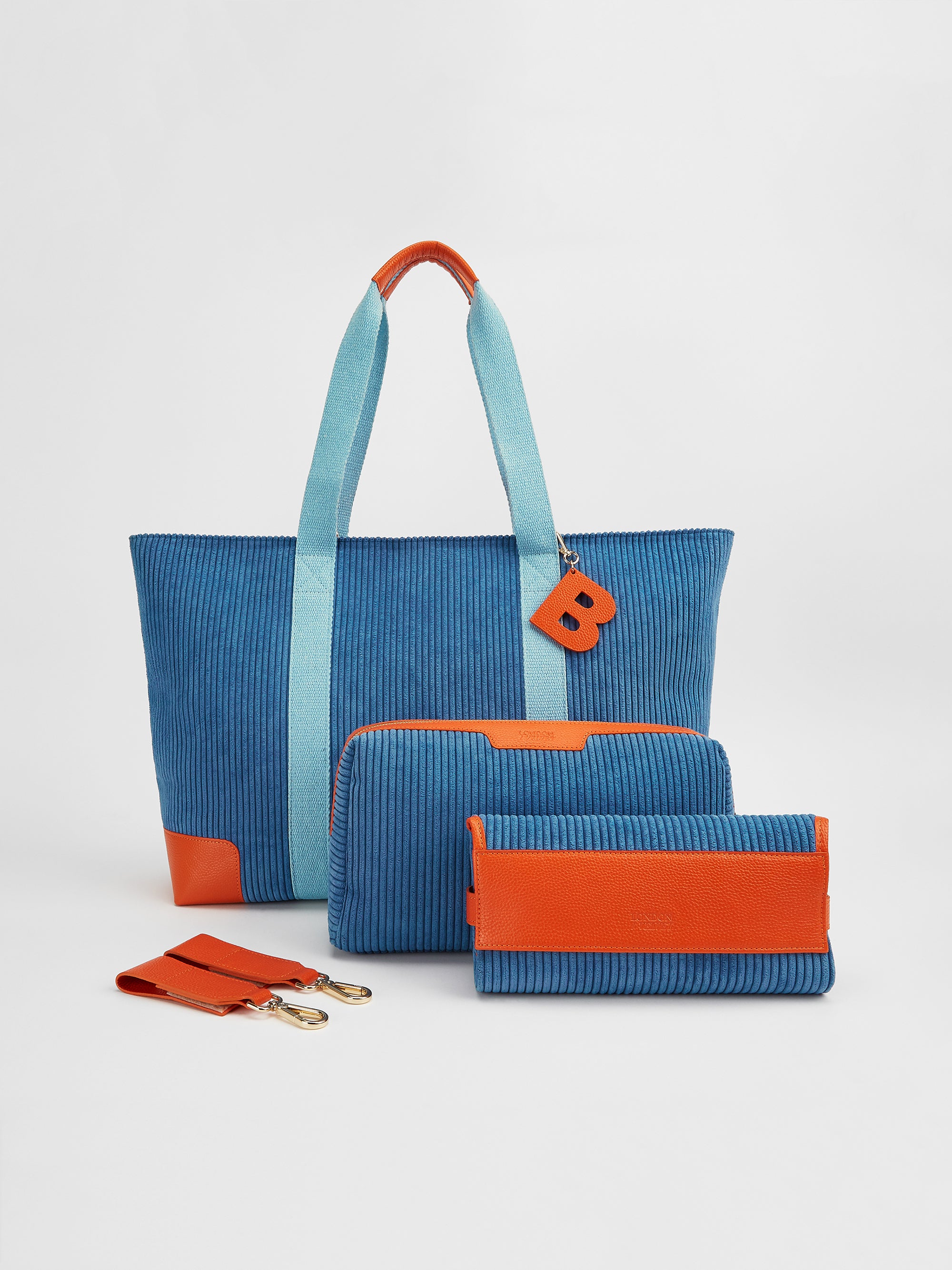 The Baby Bag Set, Baby Blue & Orange