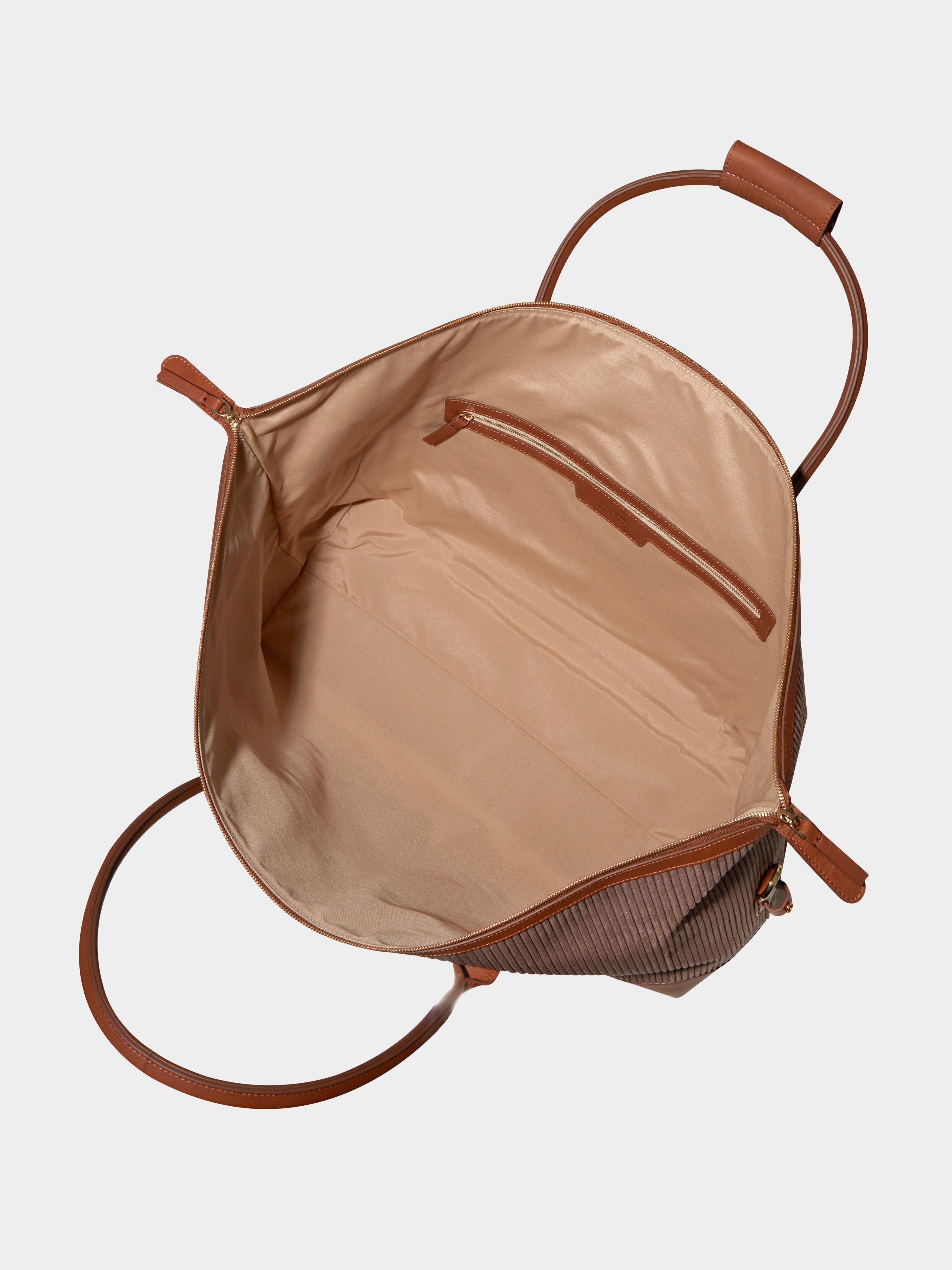 The Corduroy Weekend Bag, Pumpkin & Claret
