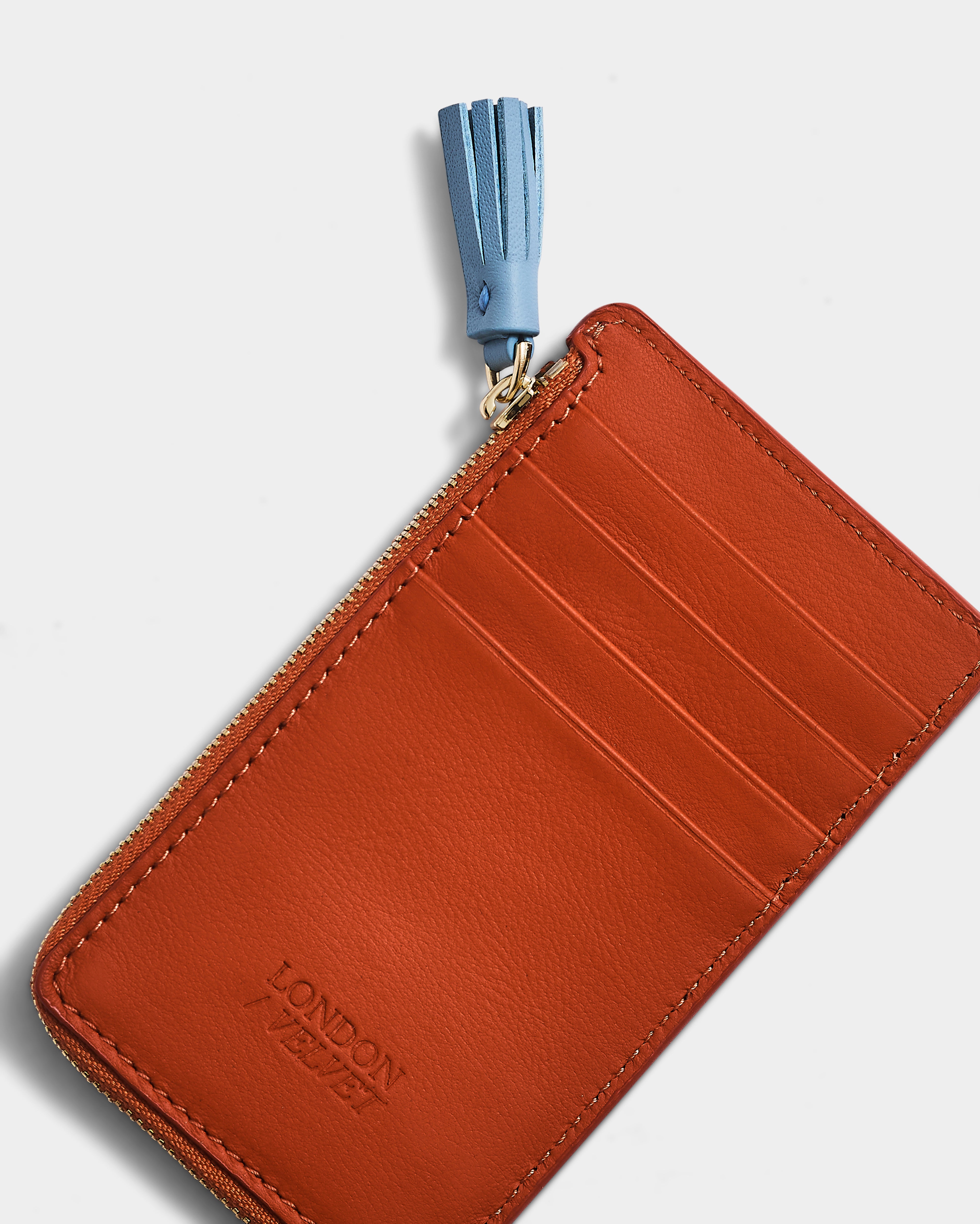 The Zip Card Case, Orange