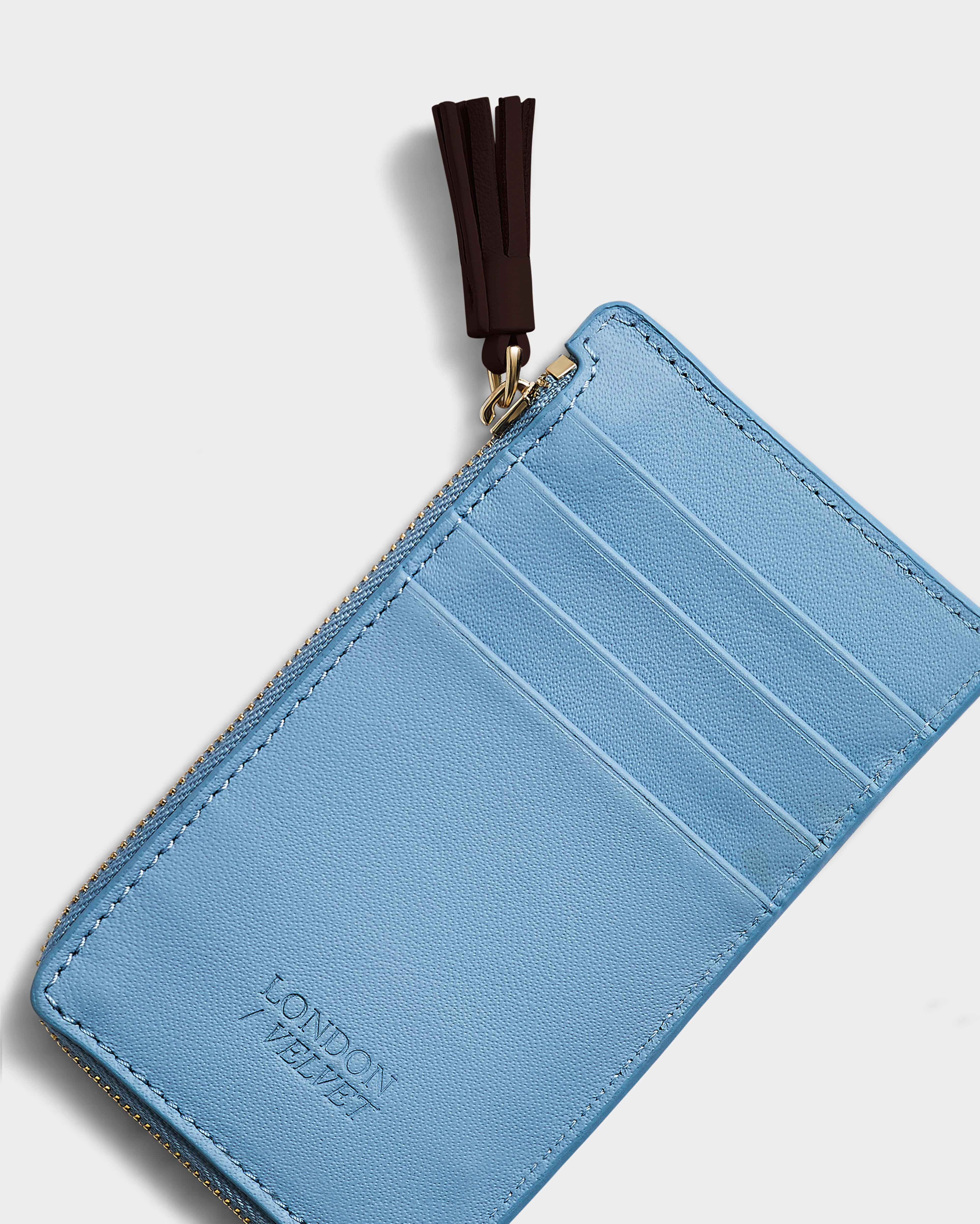 The Zip Card Case, Cornflower