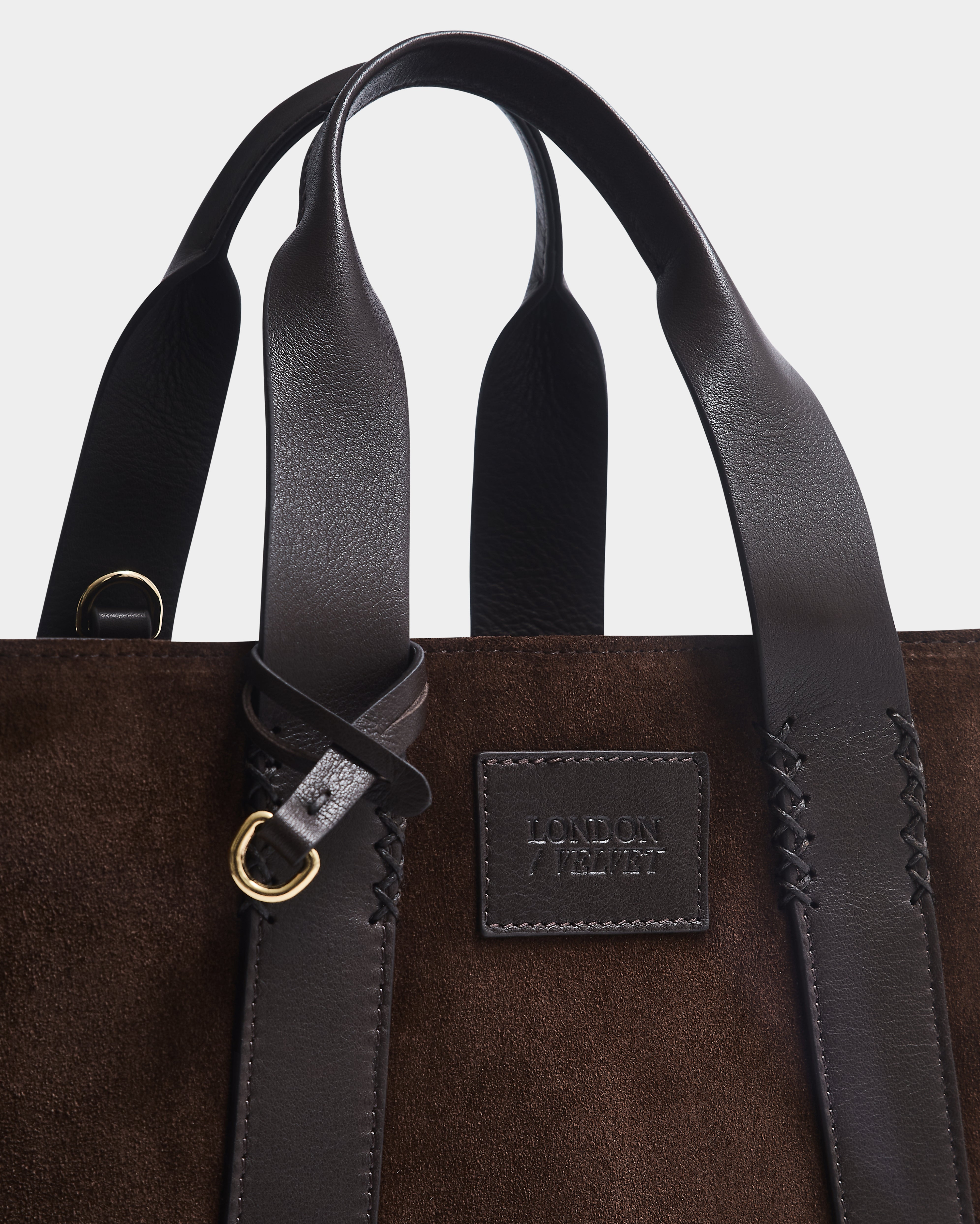 The Passenger Tote, Chocolate Suede