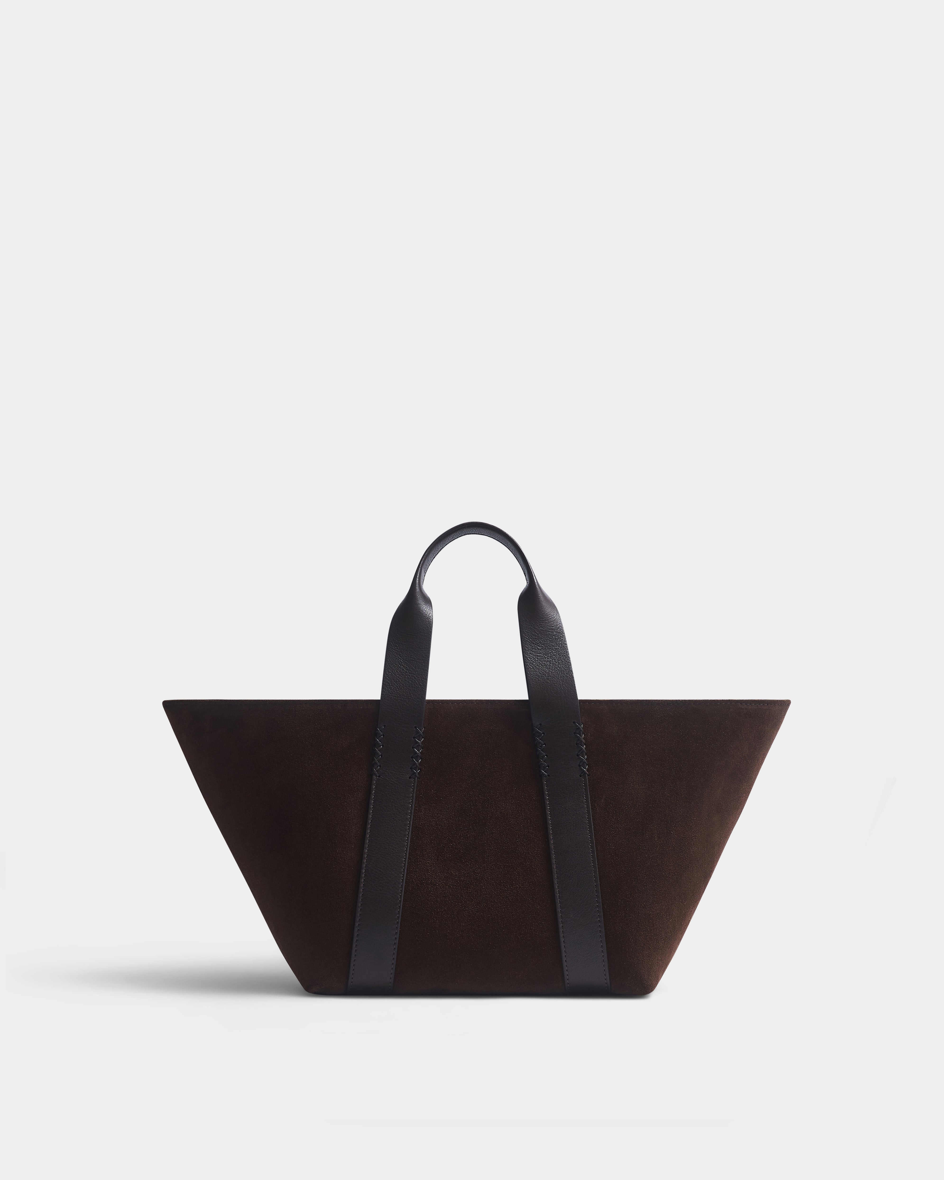 The Passenger Tote, Chocolate Suede