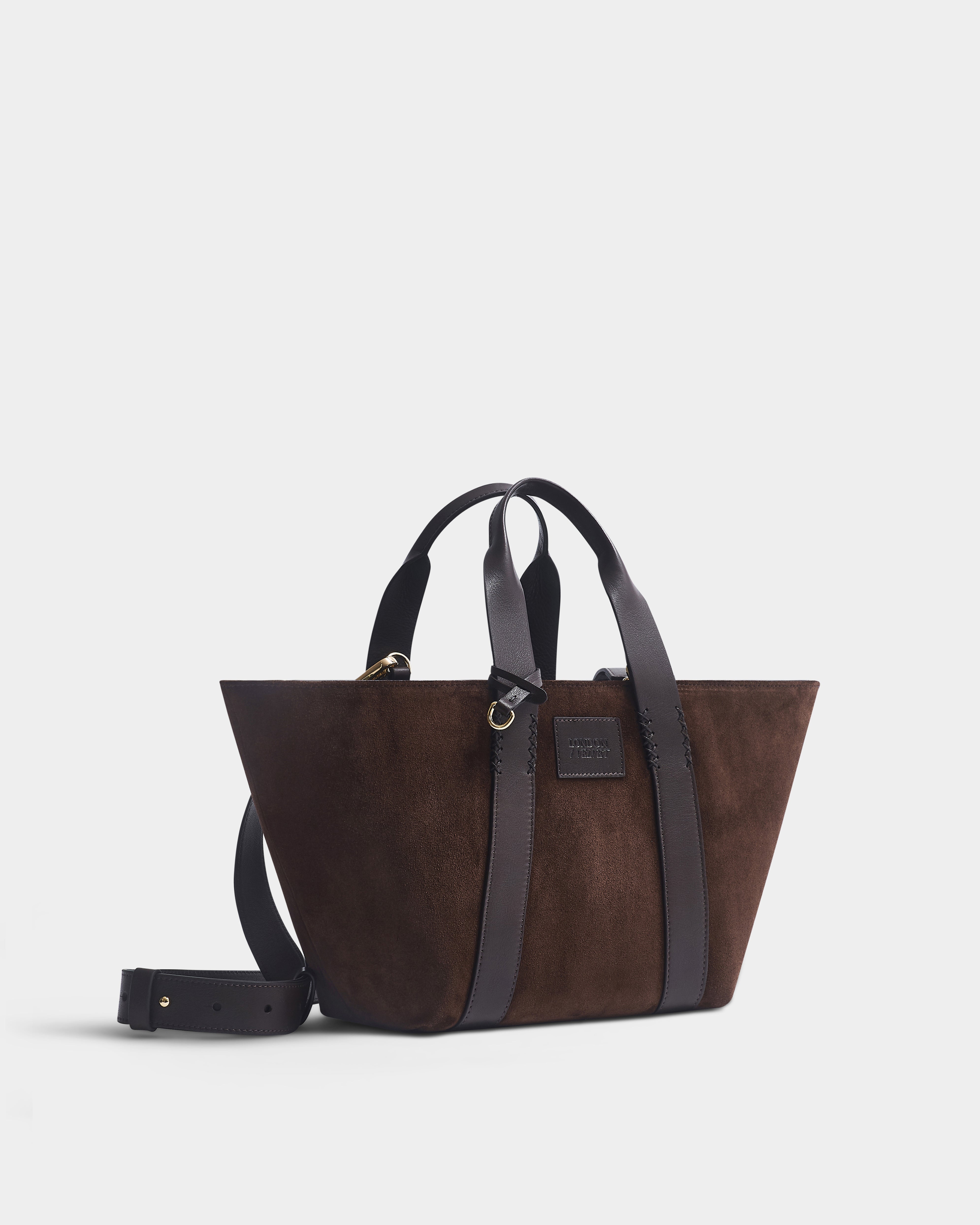 The Passenger Tote, Chocolate Suede