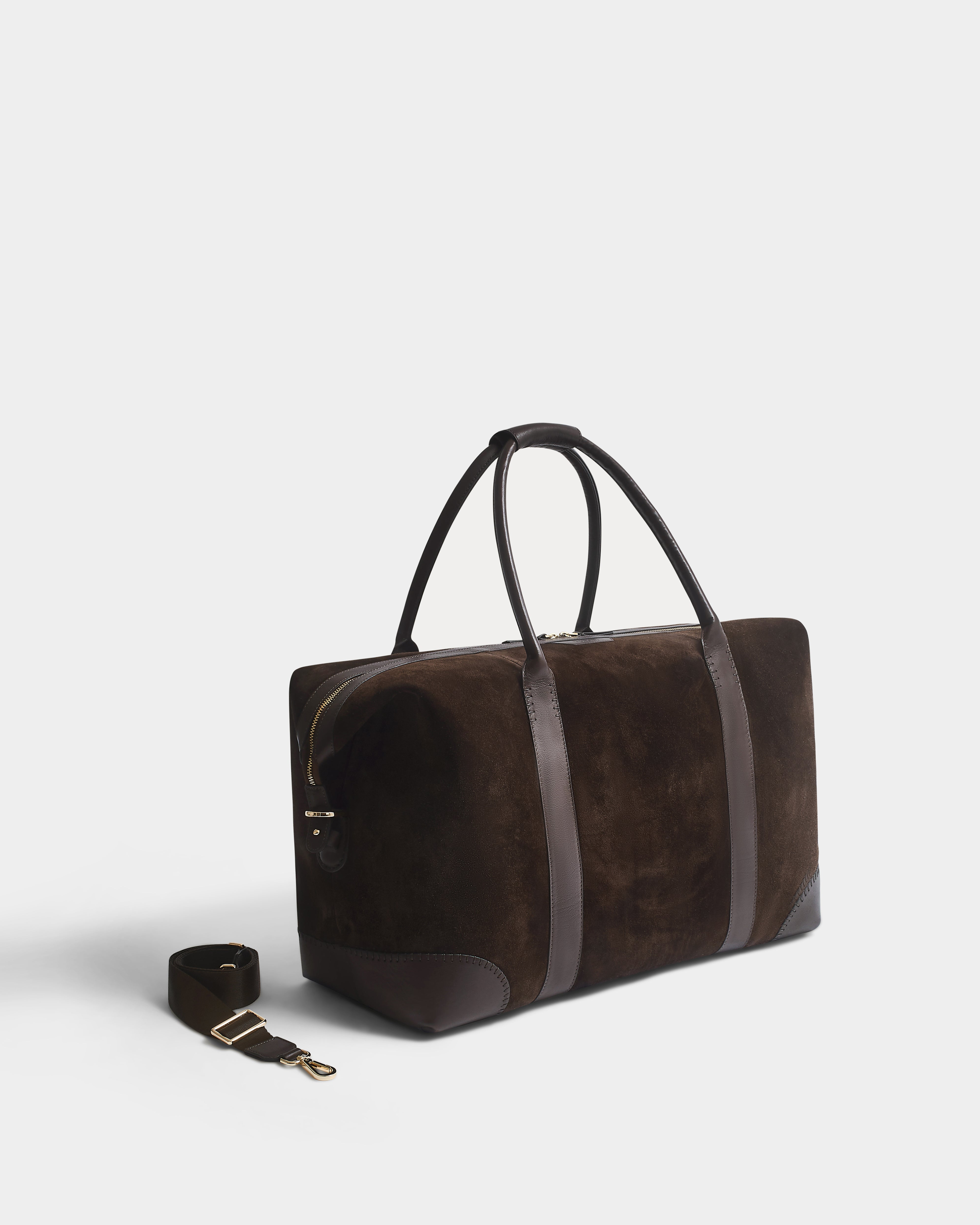 The Suede Weekend Bag, Chocolate