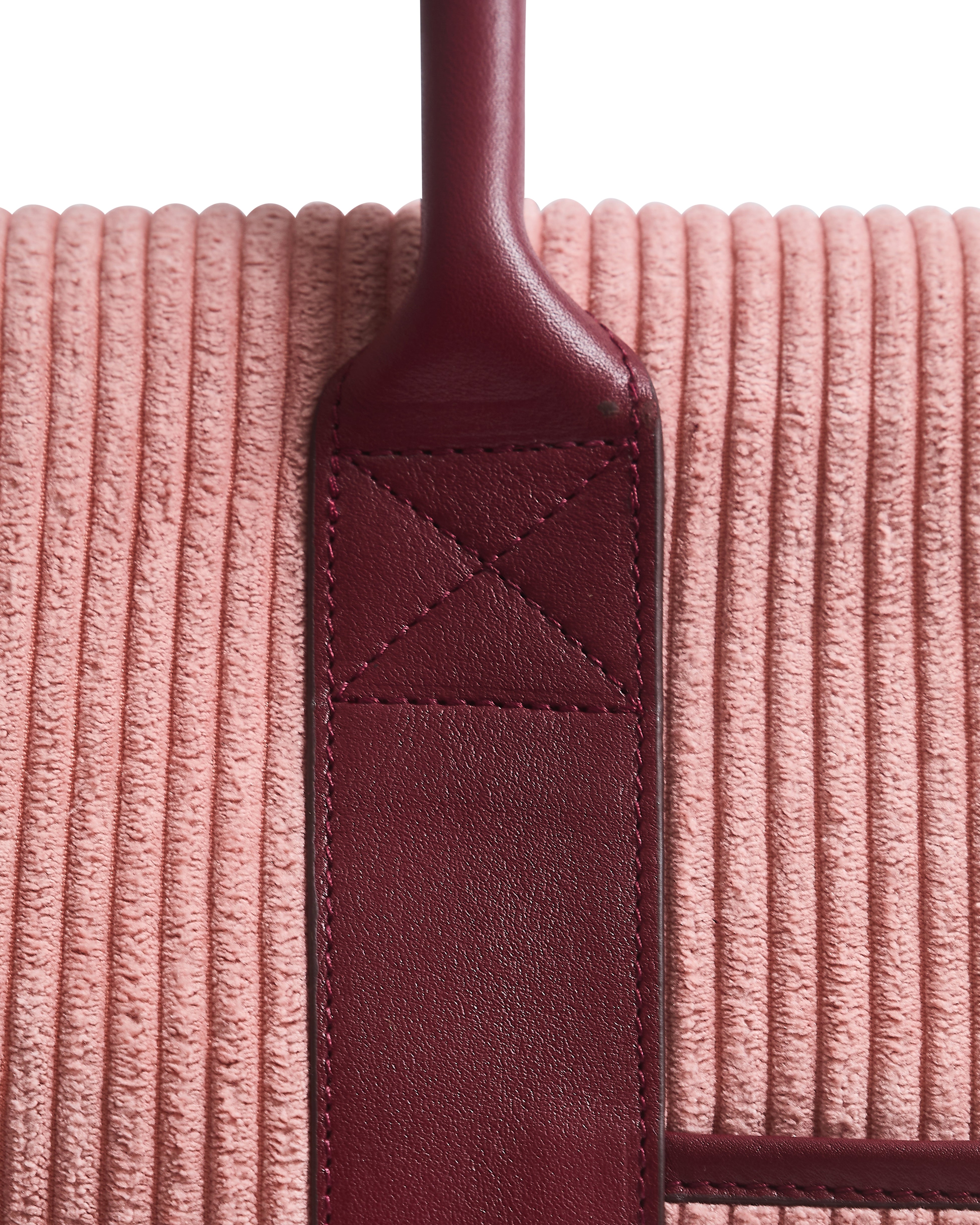 The Corduroy Weekend Bag, Dusty Pink & Claret