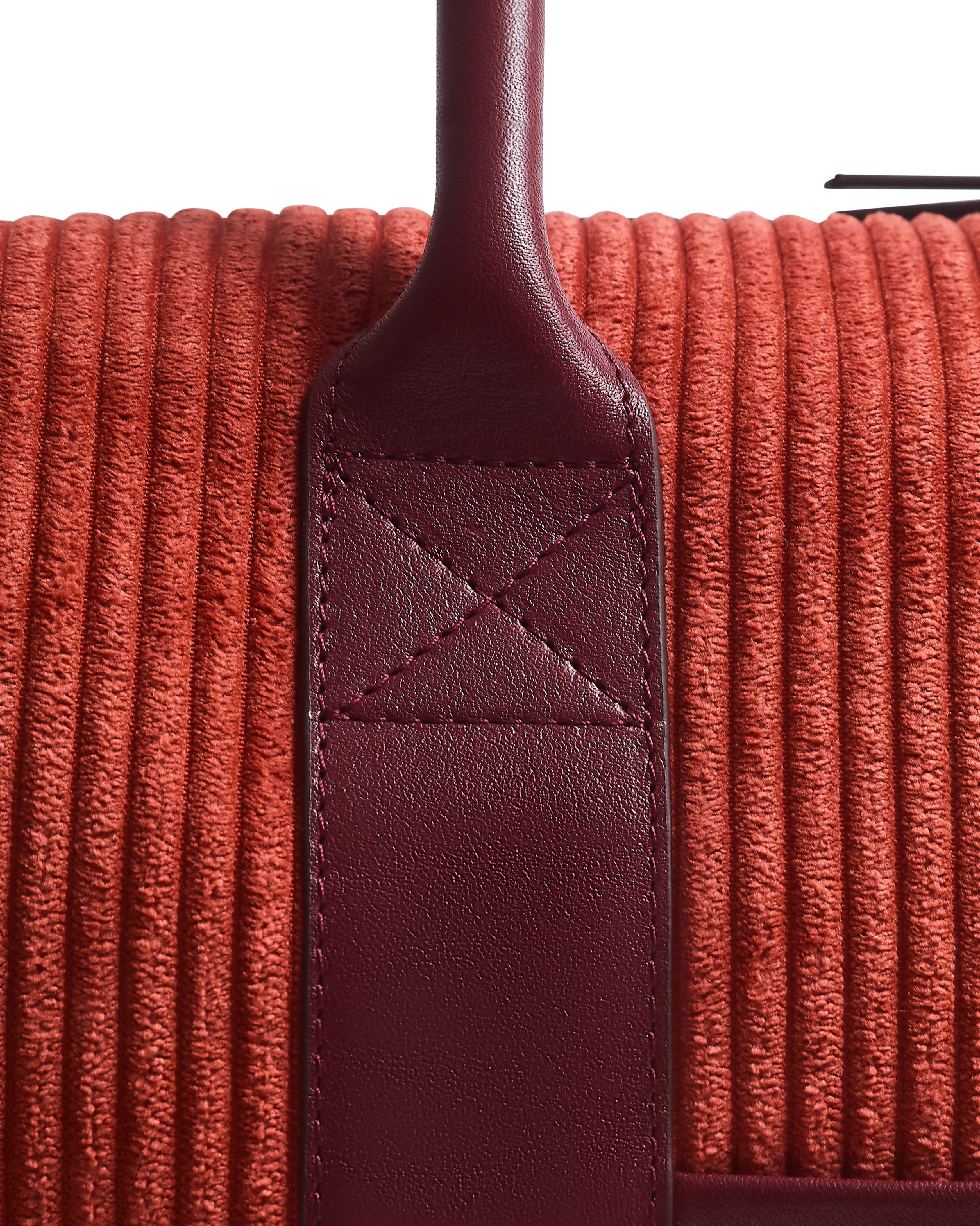 The Corduroy Weekend Bag, Pumpkin & Claret
