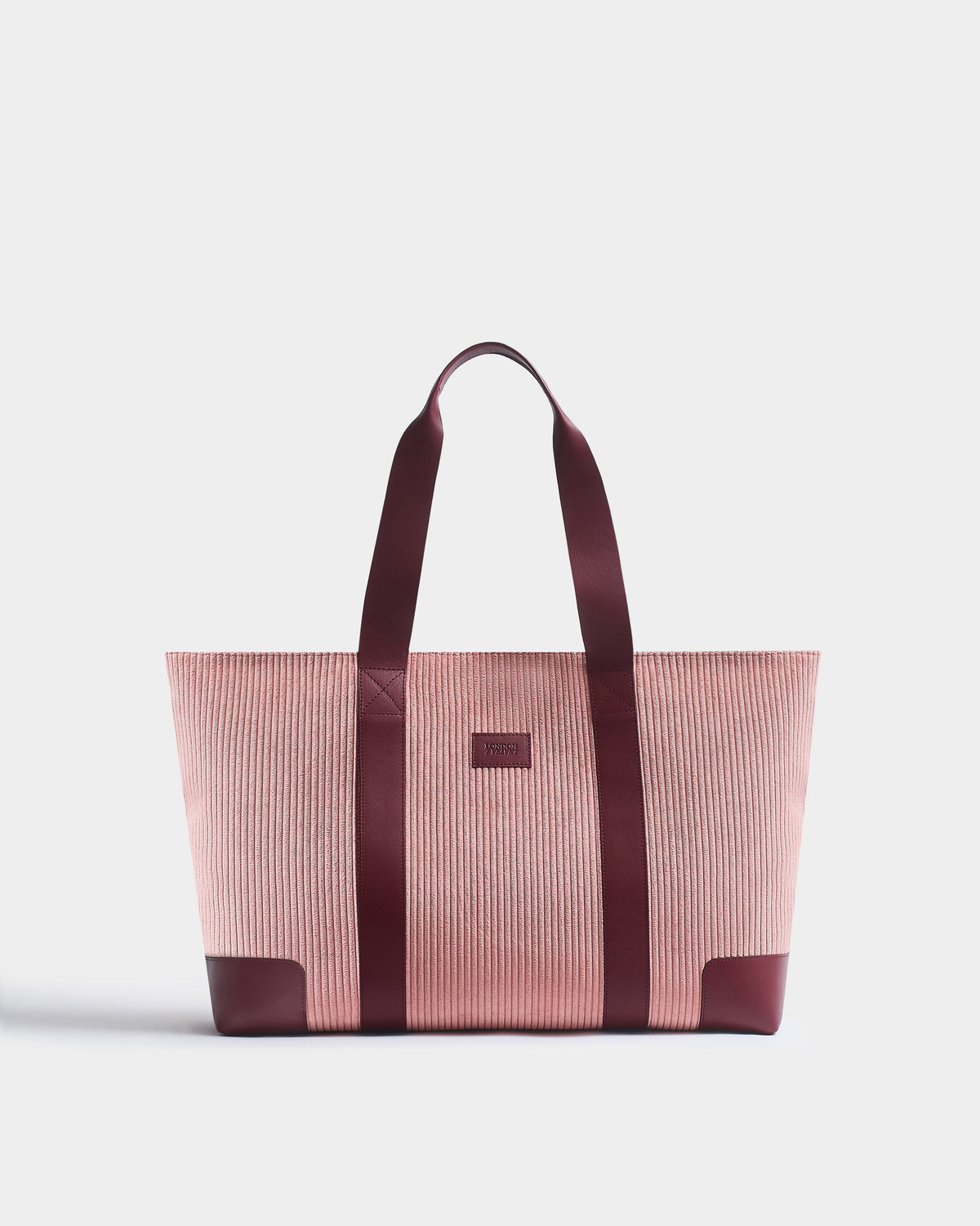 Corduroy Shopper Dusty Pink & Claret