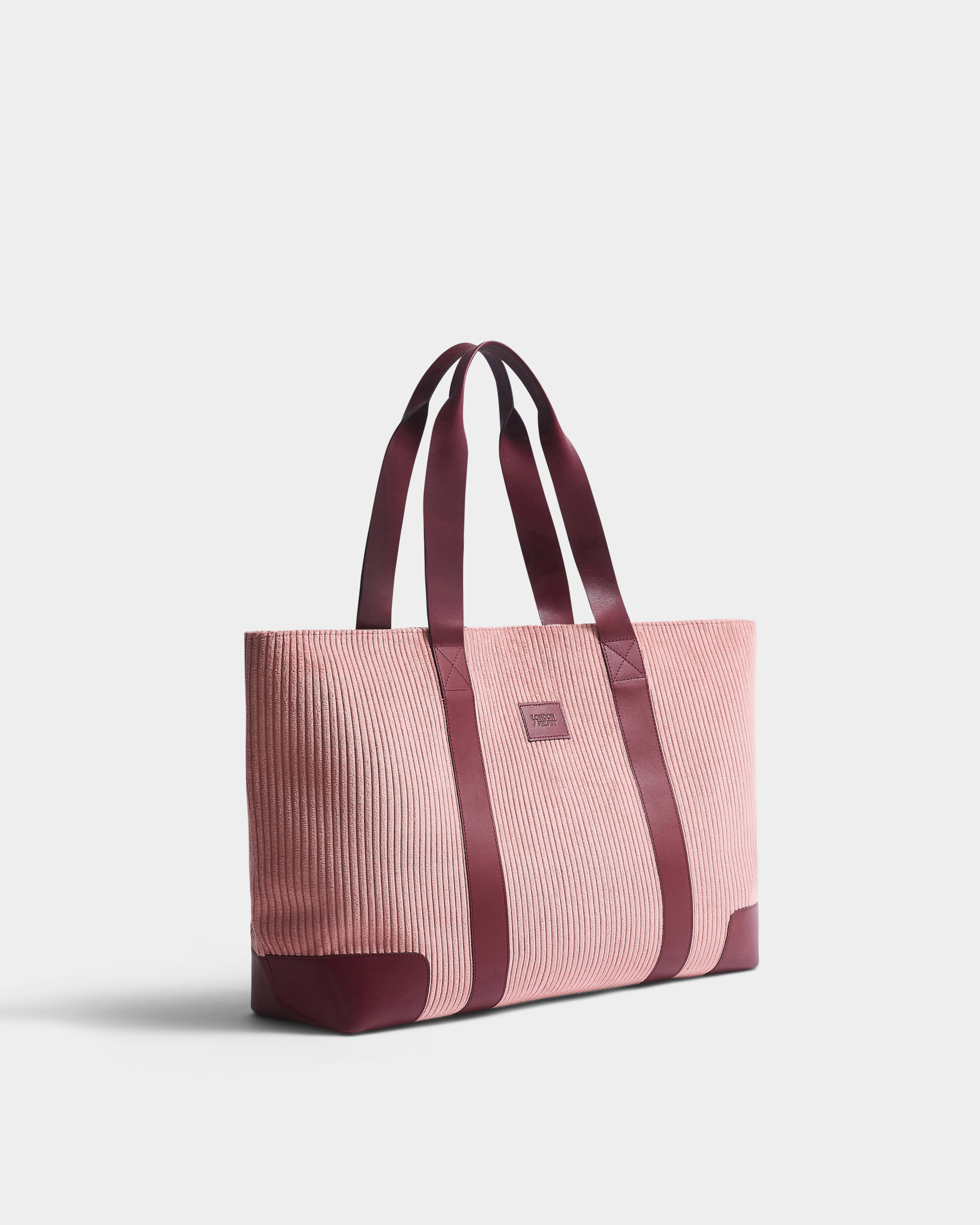 The Corduroy Shopper, Dusty Pink & Claret