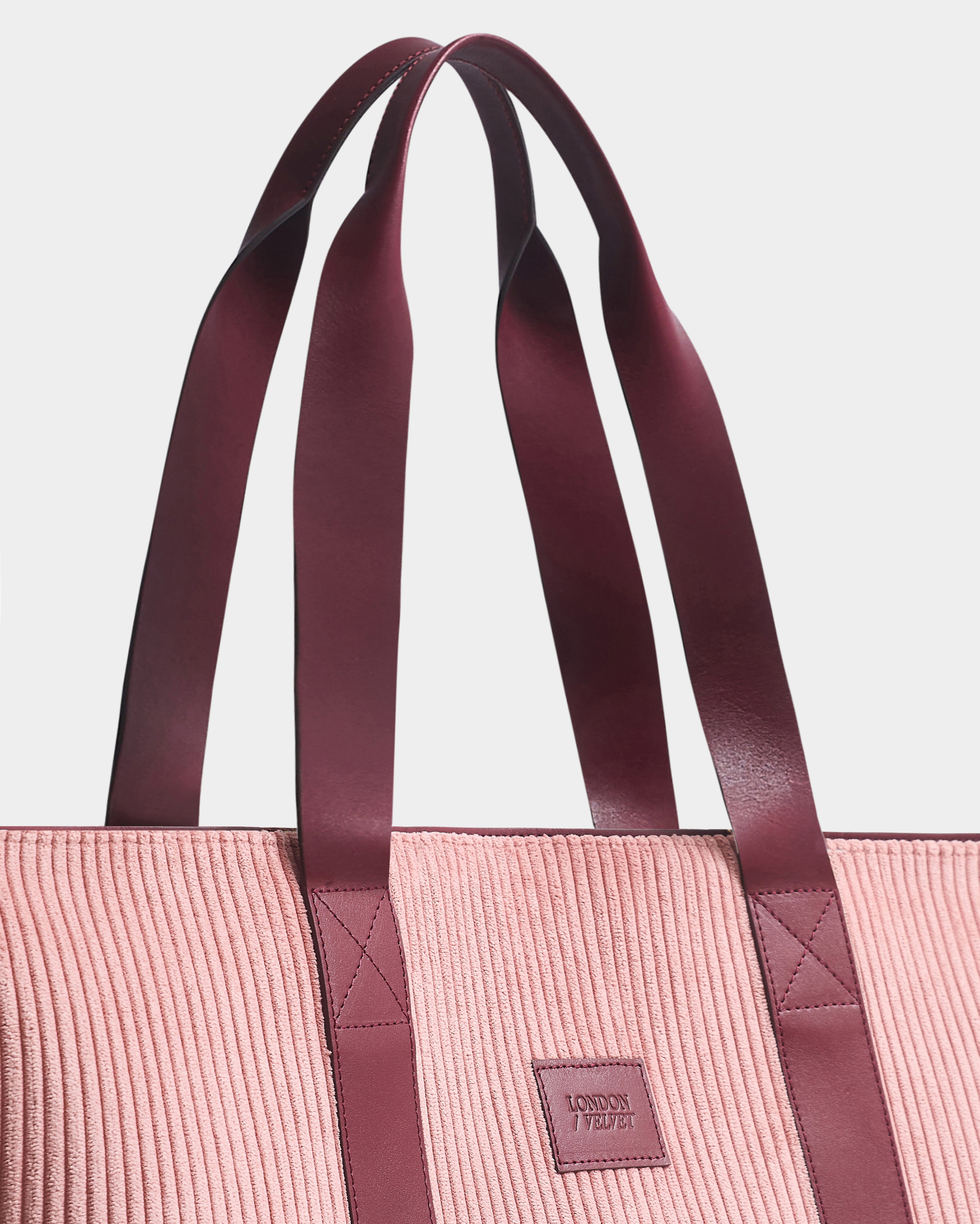 The Corduroy Shopper, Dusty Pink & Claret
