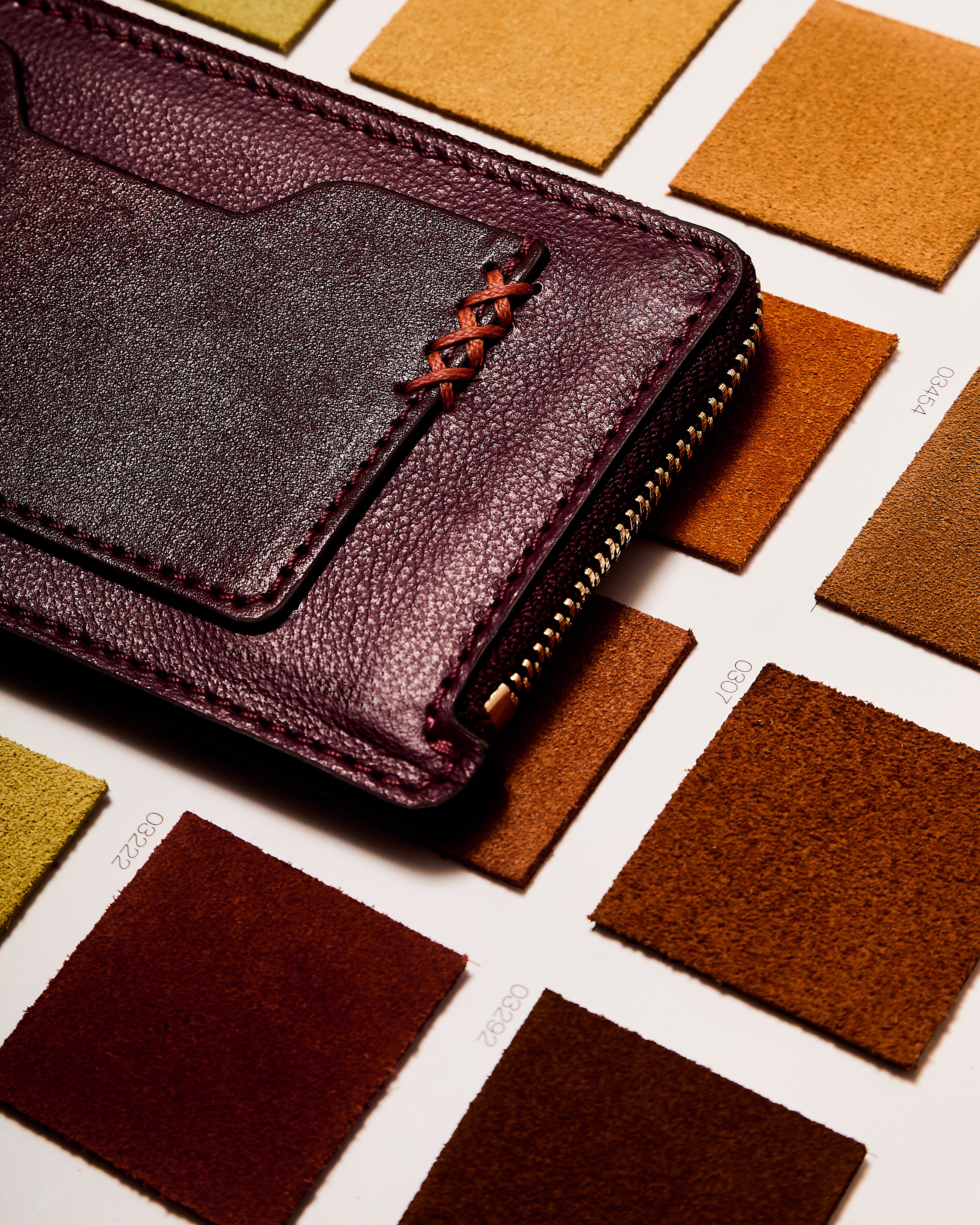 The Zip Card Case, Burgundy