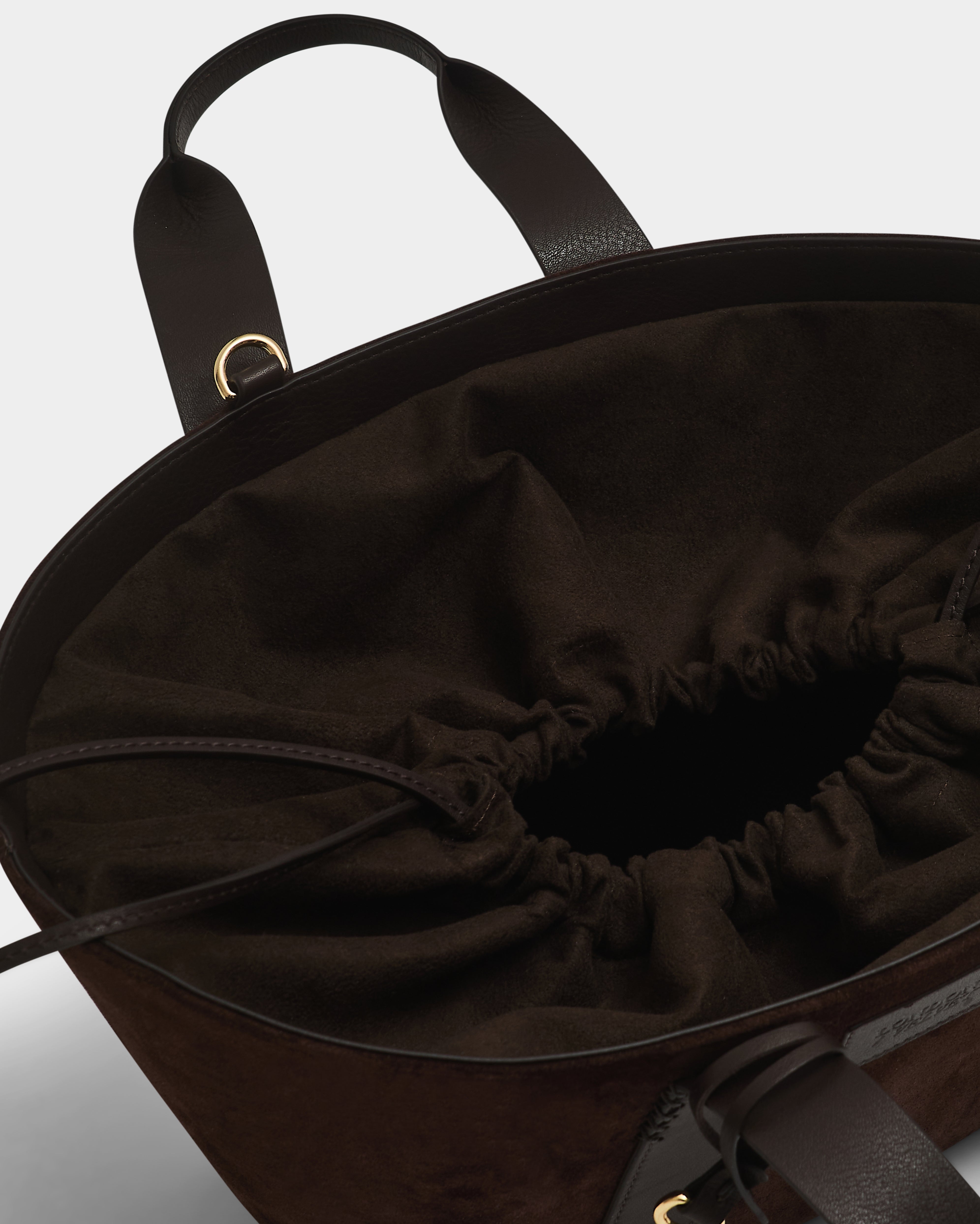 The Passenger Tote, Chocolate Suede