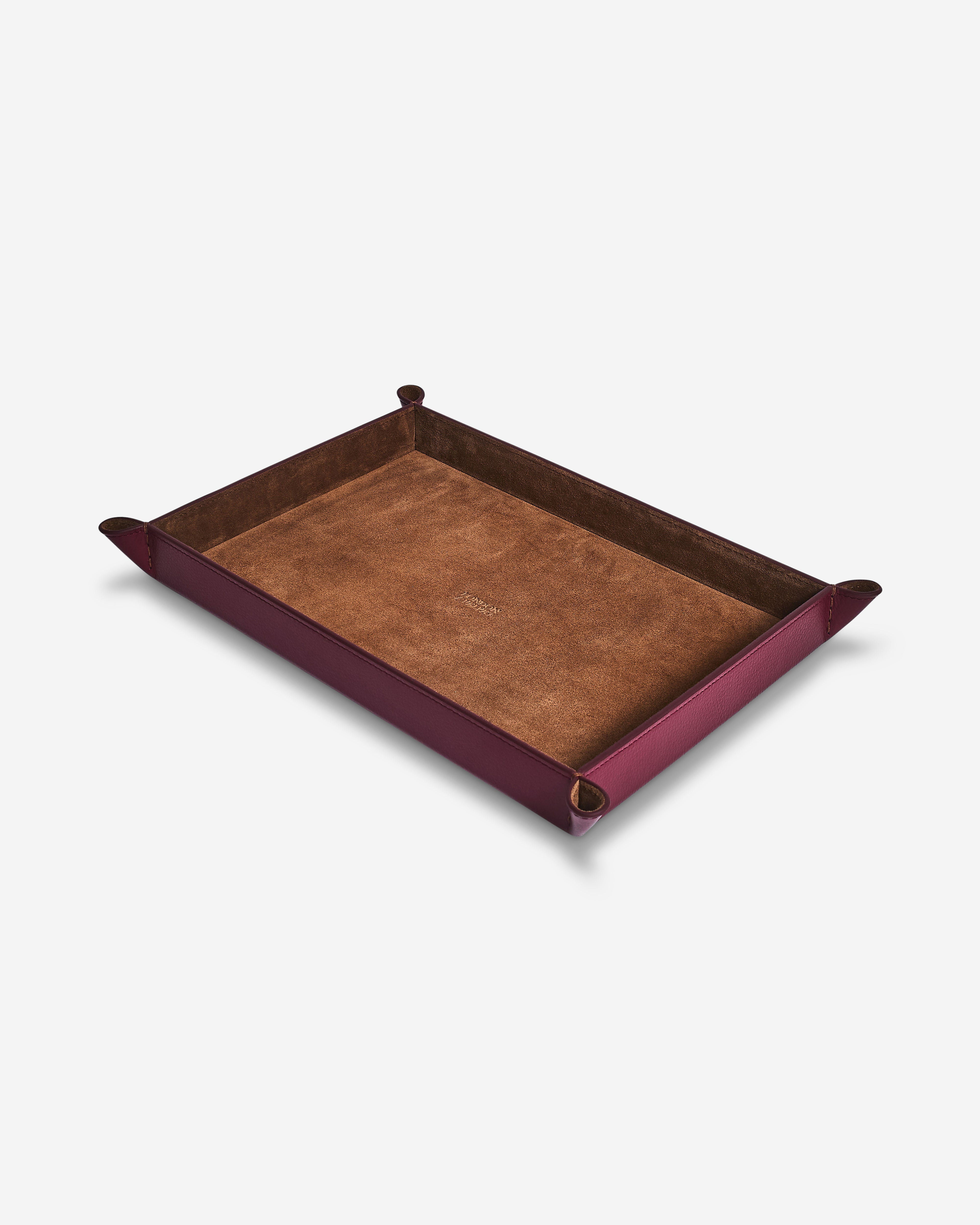 The Large Tidy Tray, Burgundy & Chocolate