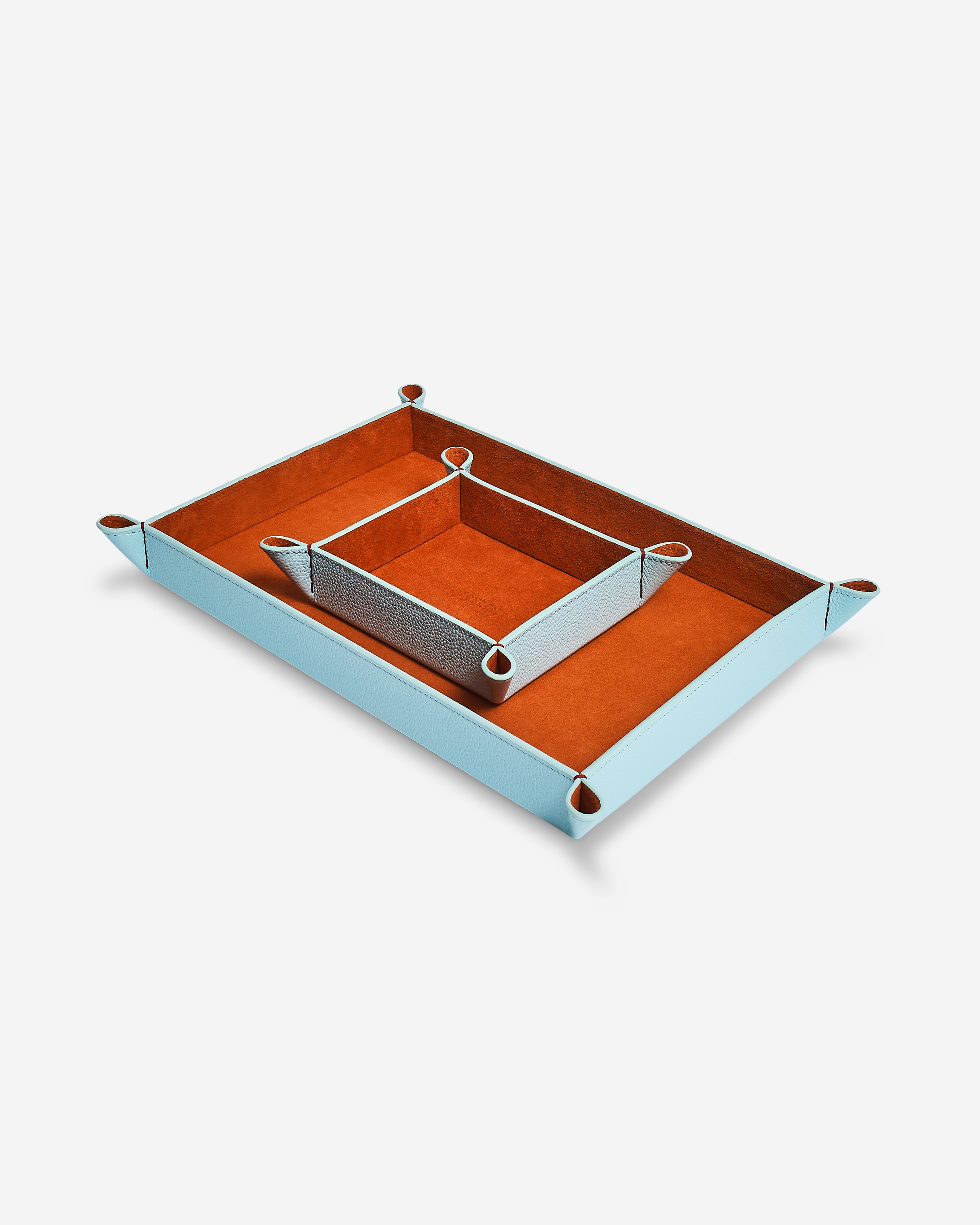 The Tidy Tray Set, Light Blue & Orange