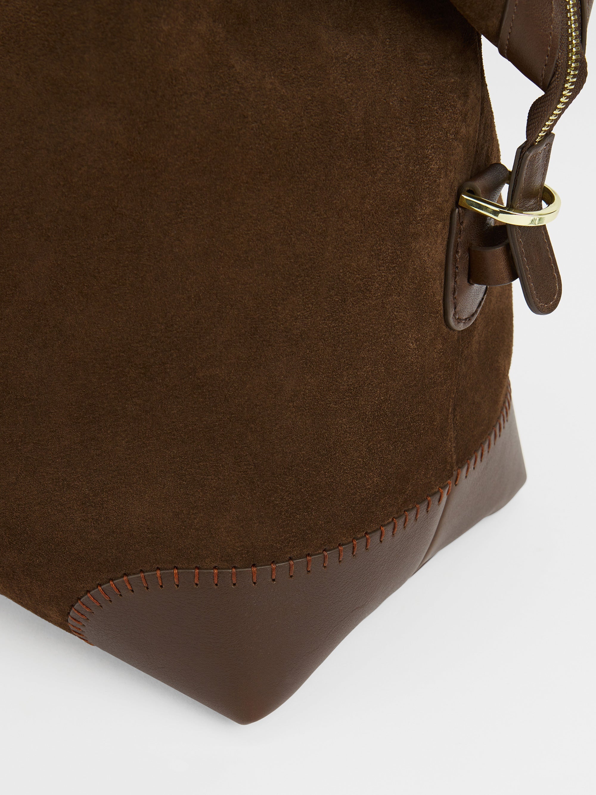 Letter 'C' - The Suede Weekend Bag, Chocolate