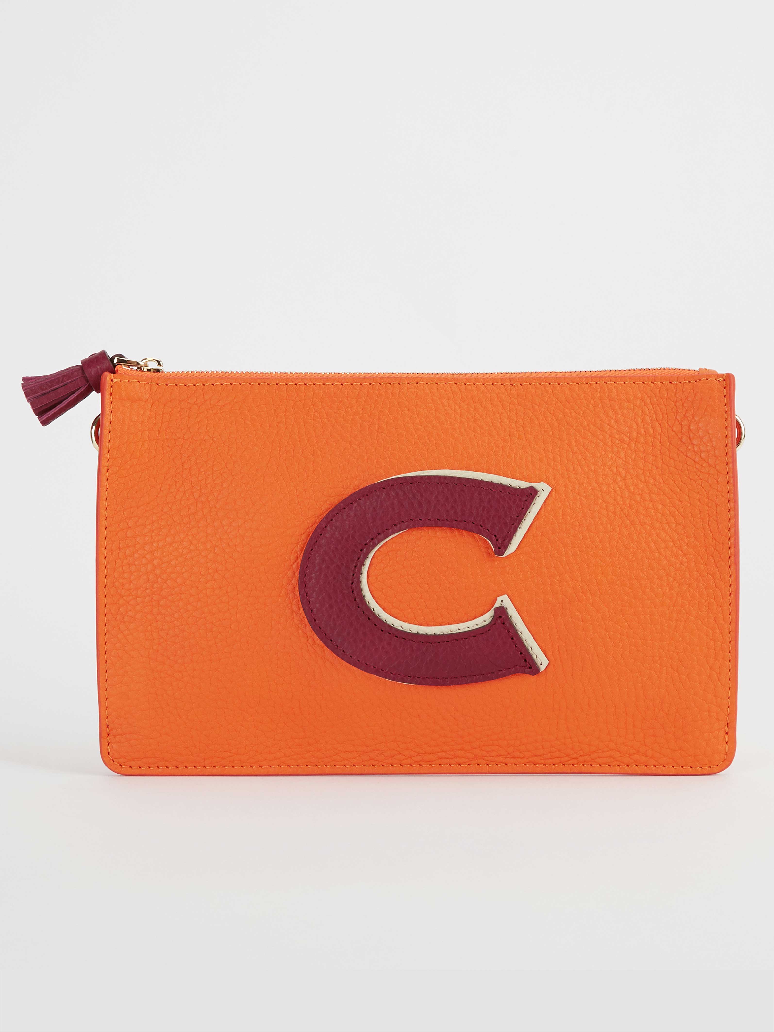 The Alphabet Clutch, Citrus Orange