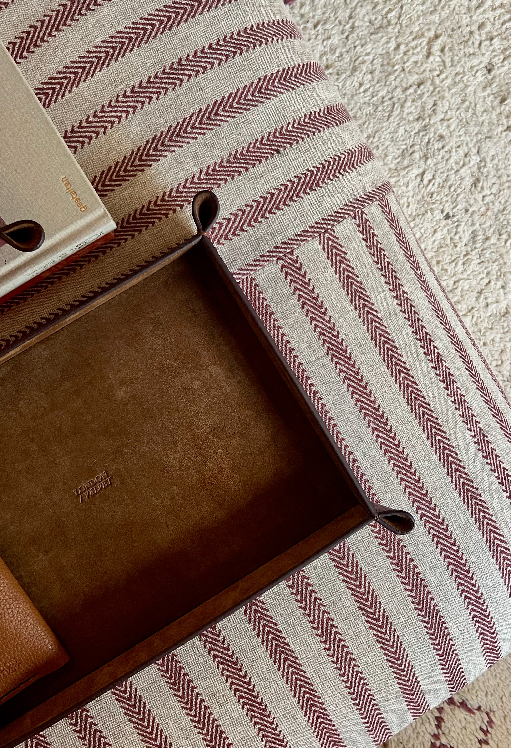 The Large Tidy Tray, Burgundy & Chocolate