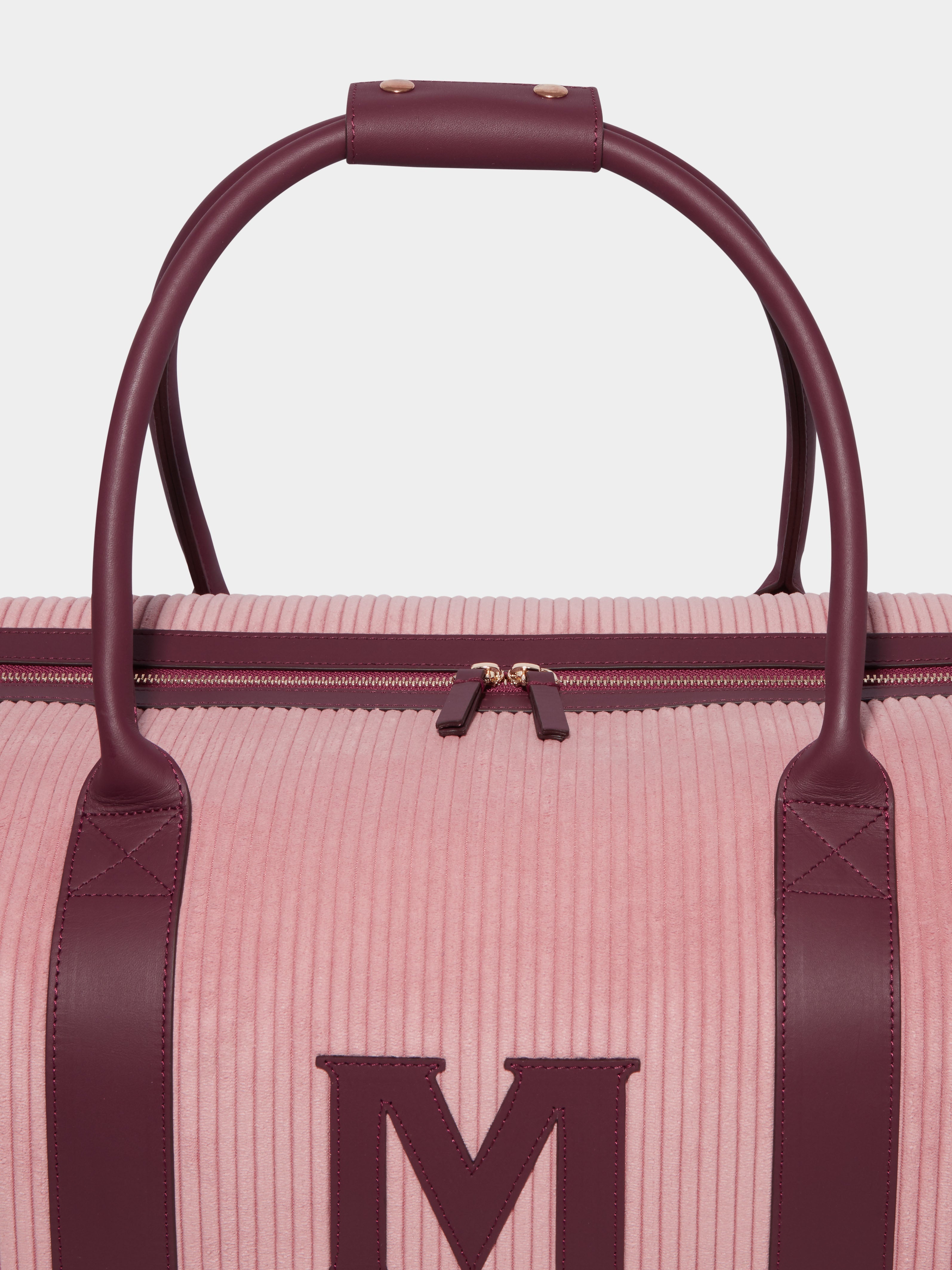 The Corduroy Weekend Bag, Dusty Pink & Claret