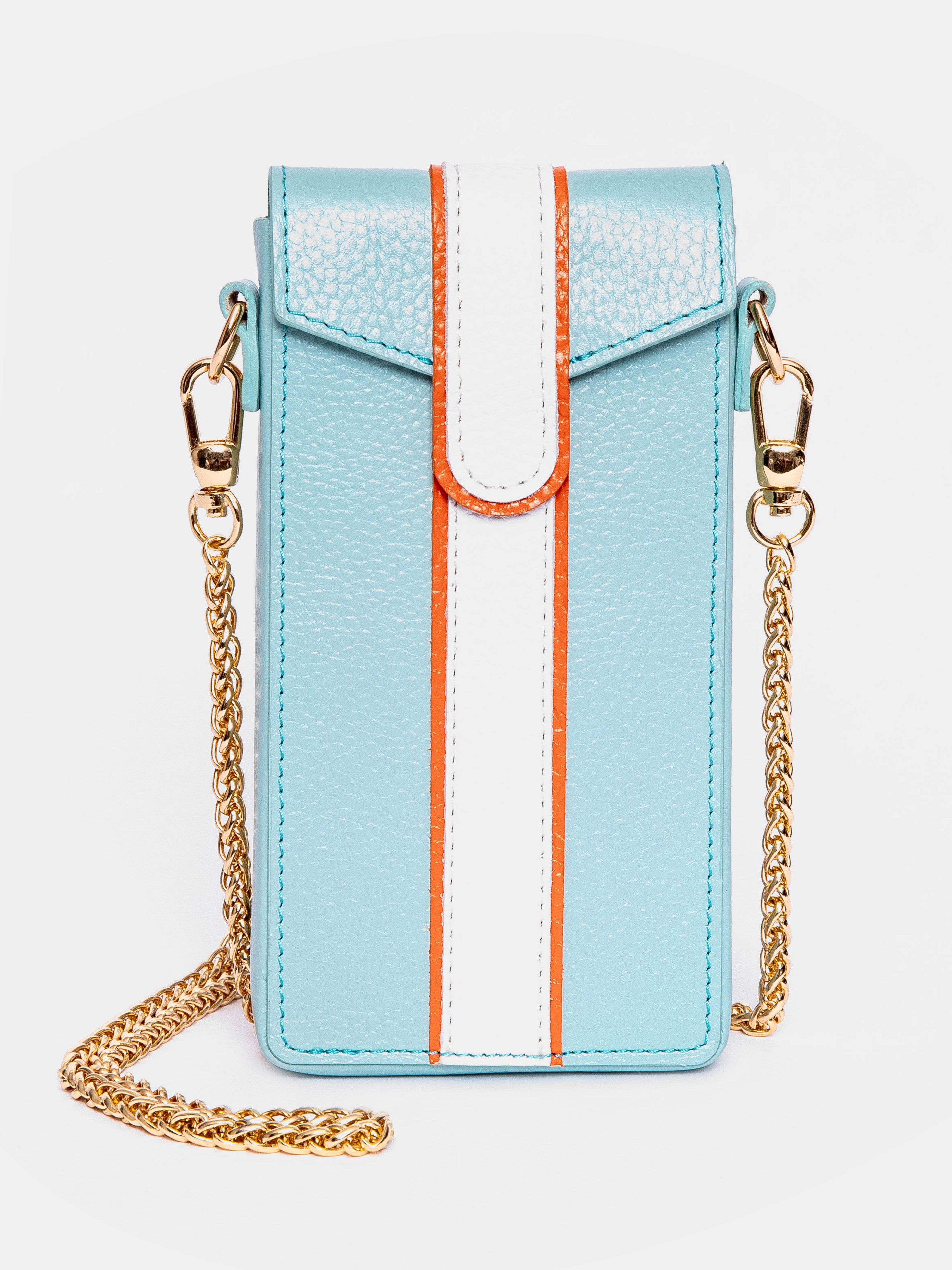 The Phone Pouch, Aqua & Orange