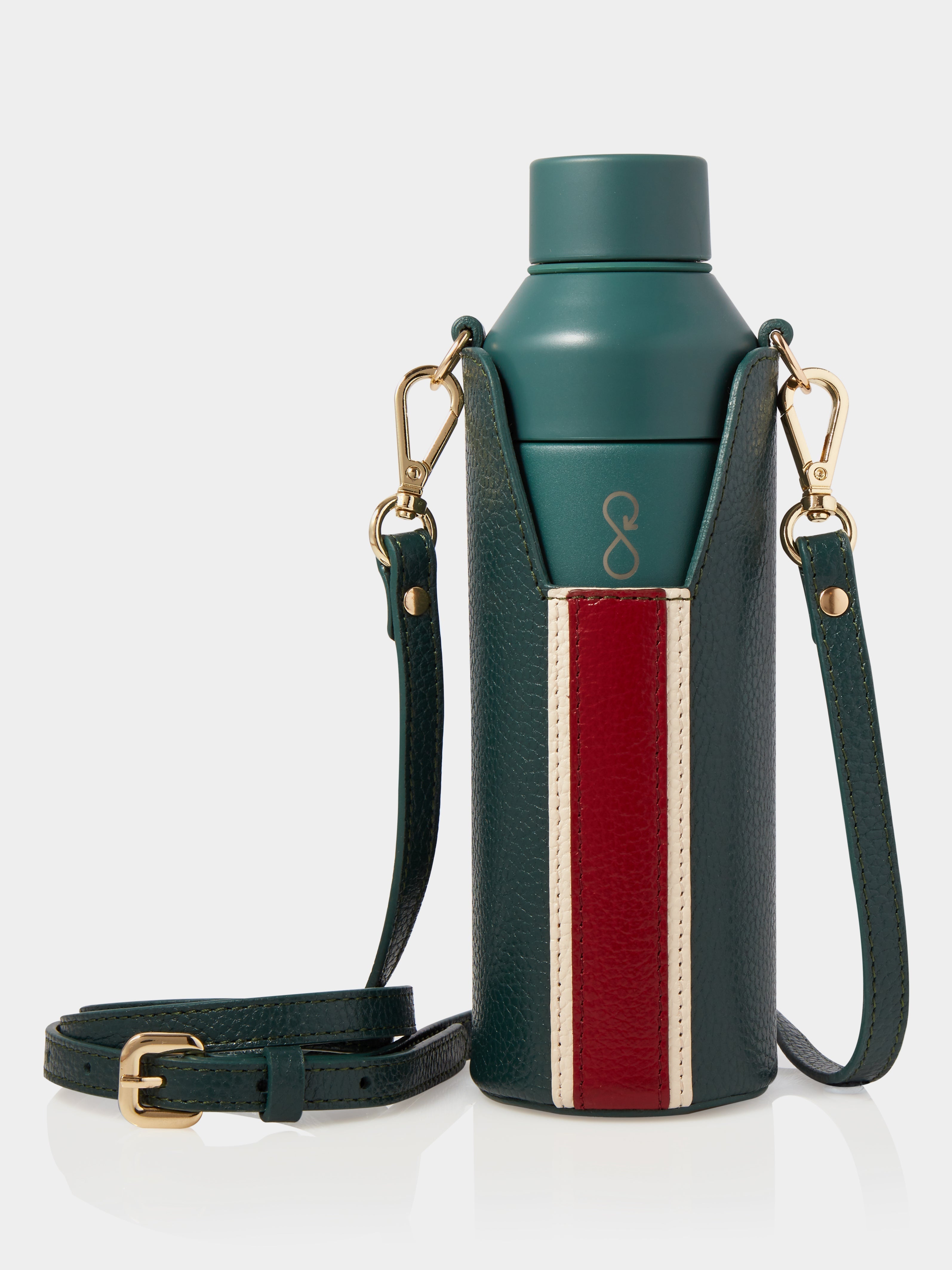 The Bottle Bag, Dark Green & Burgundy