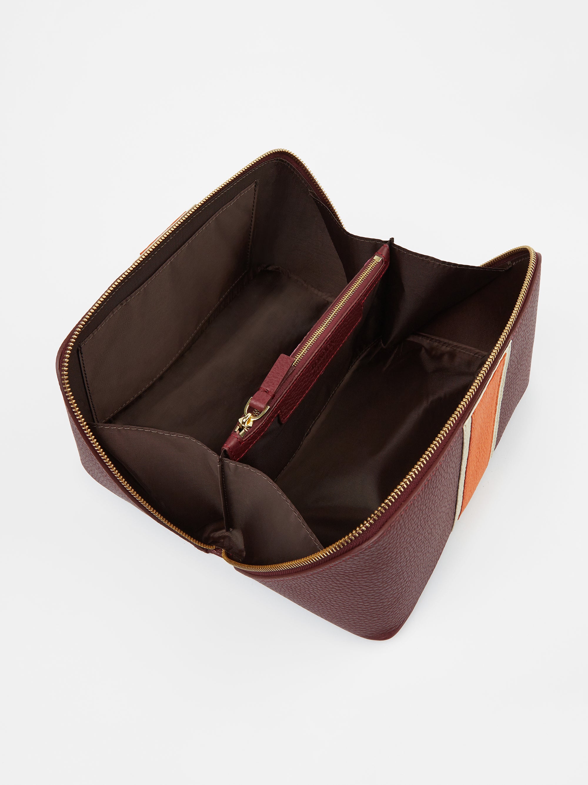 The Washbag, Burgundy & Orange