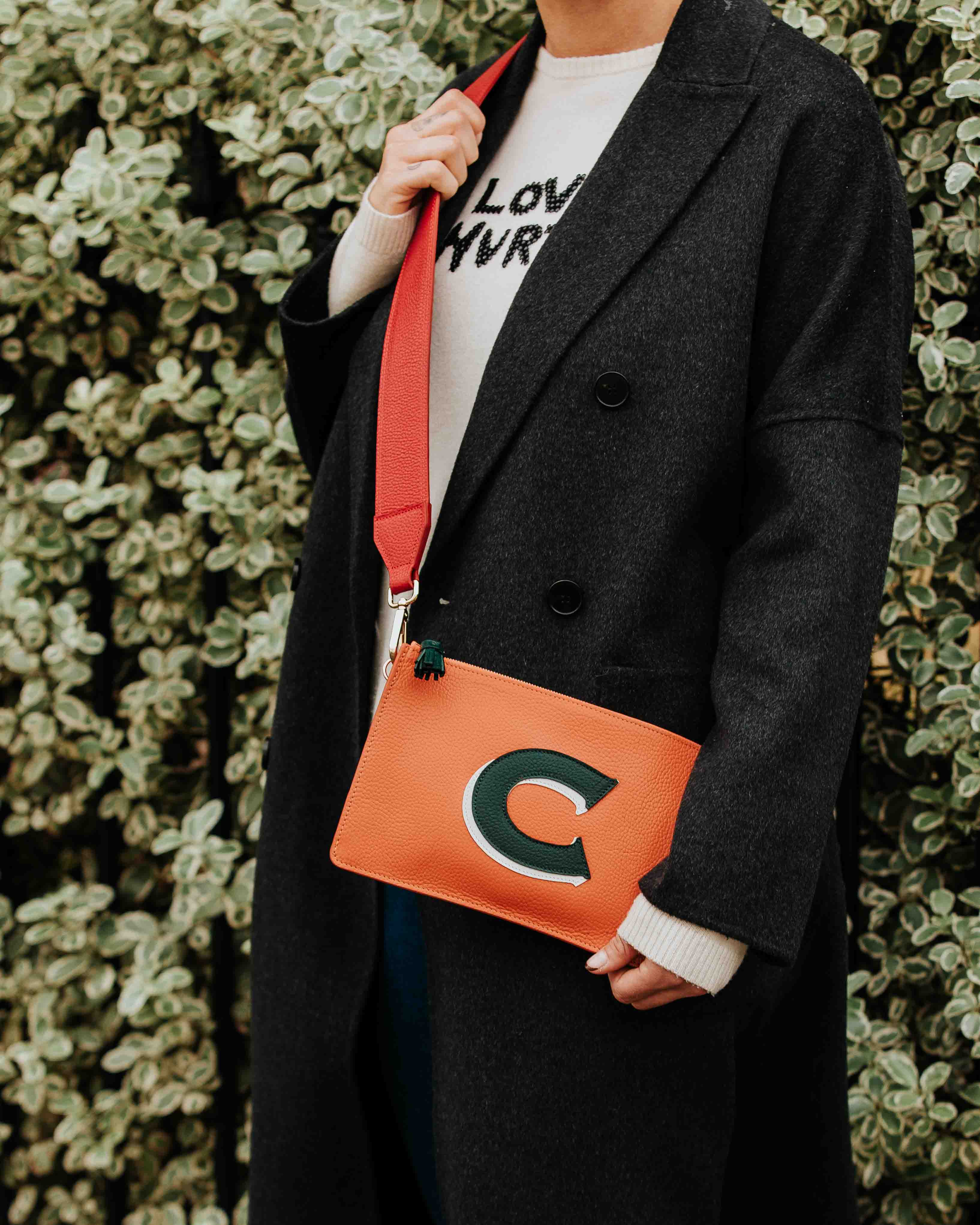 The Alphabet Clutch, Citrus Orange