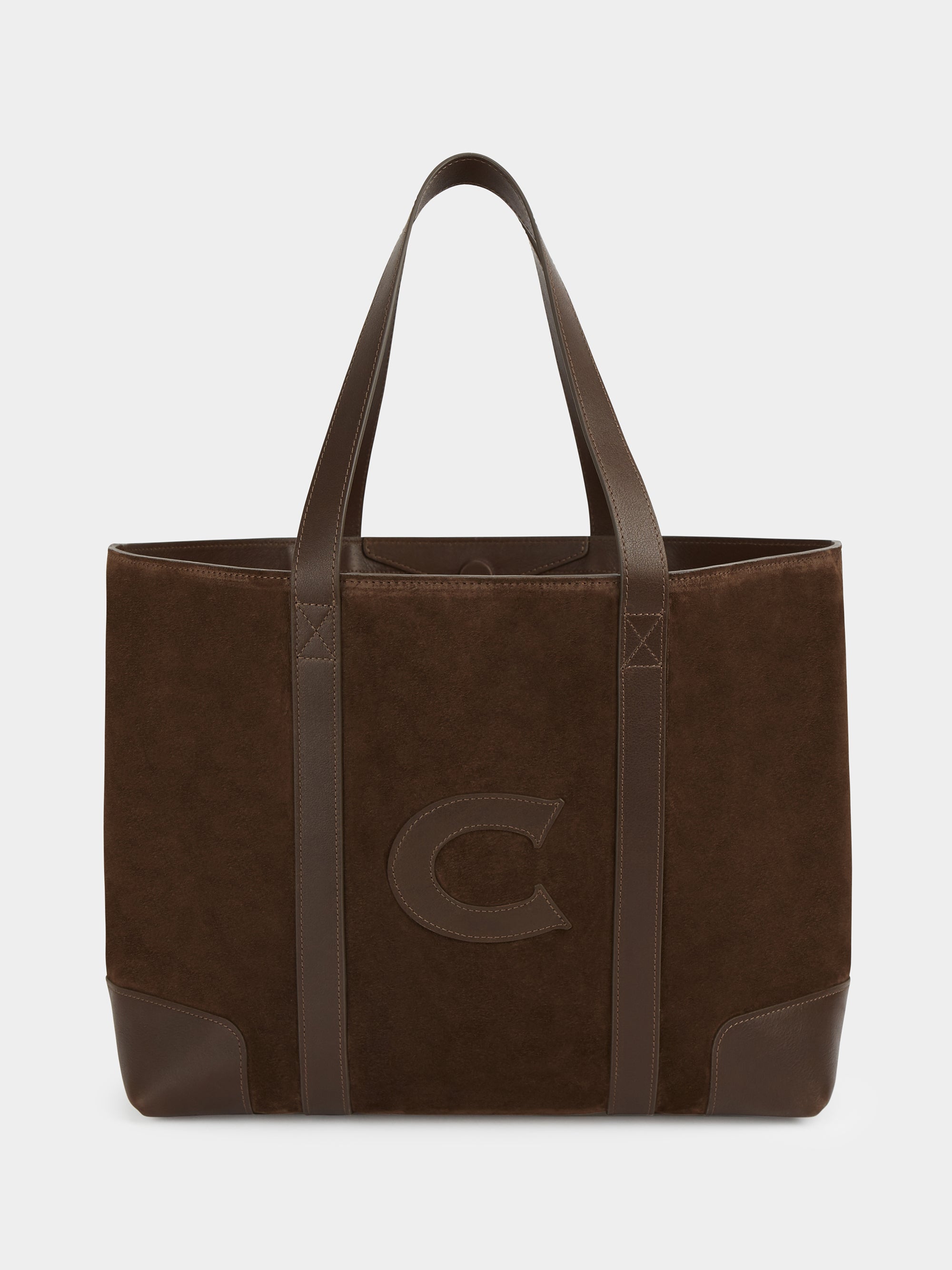 The Suede Tote Bag, Chocolate
