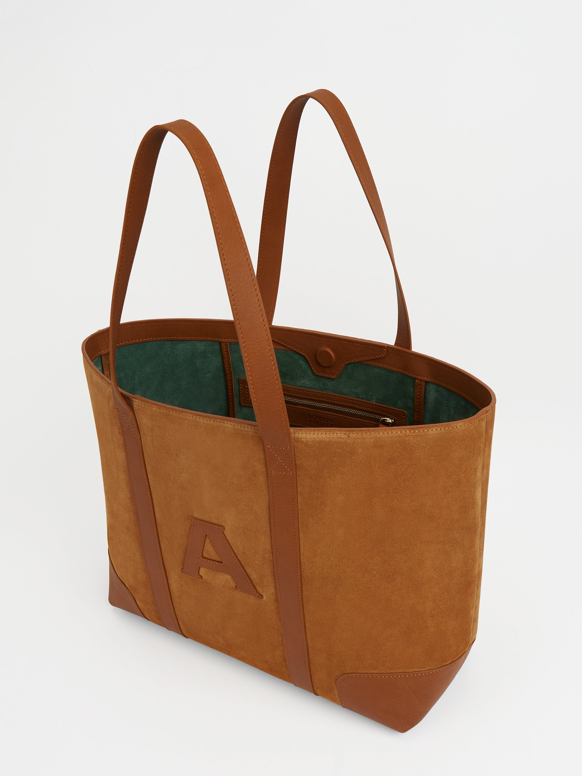 The Suede Tote Bag, Tan