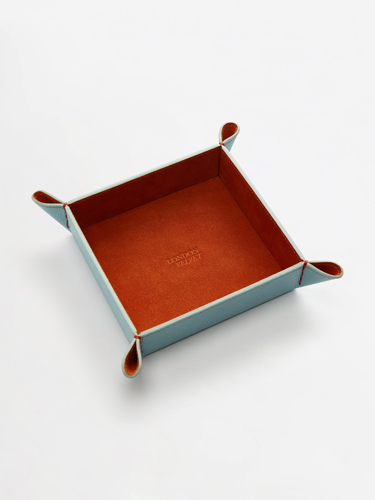 The Small Tidy Tray, Light Blue & Orange