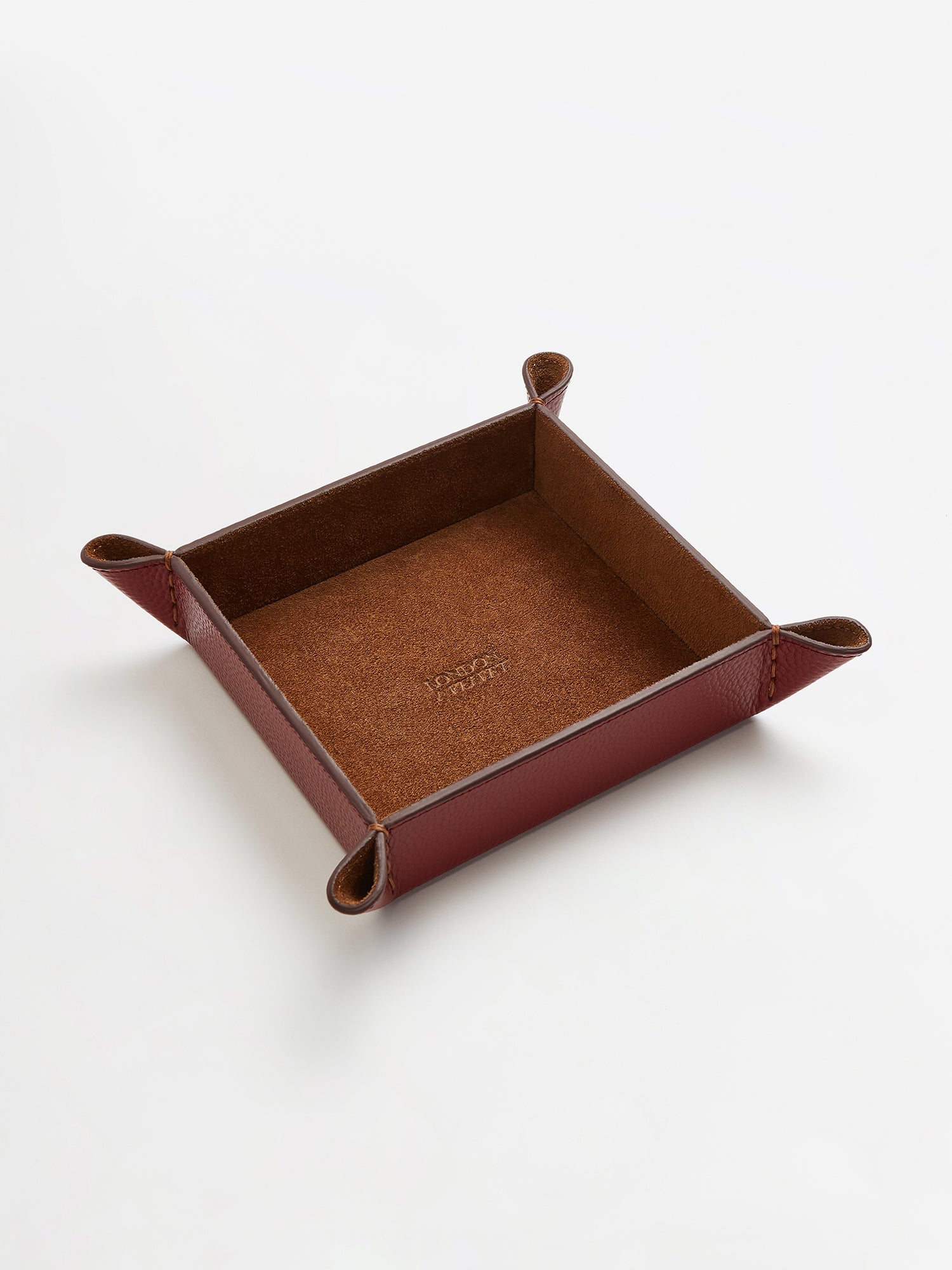 The Small Tidy Tray, Burgundy & Chocolate