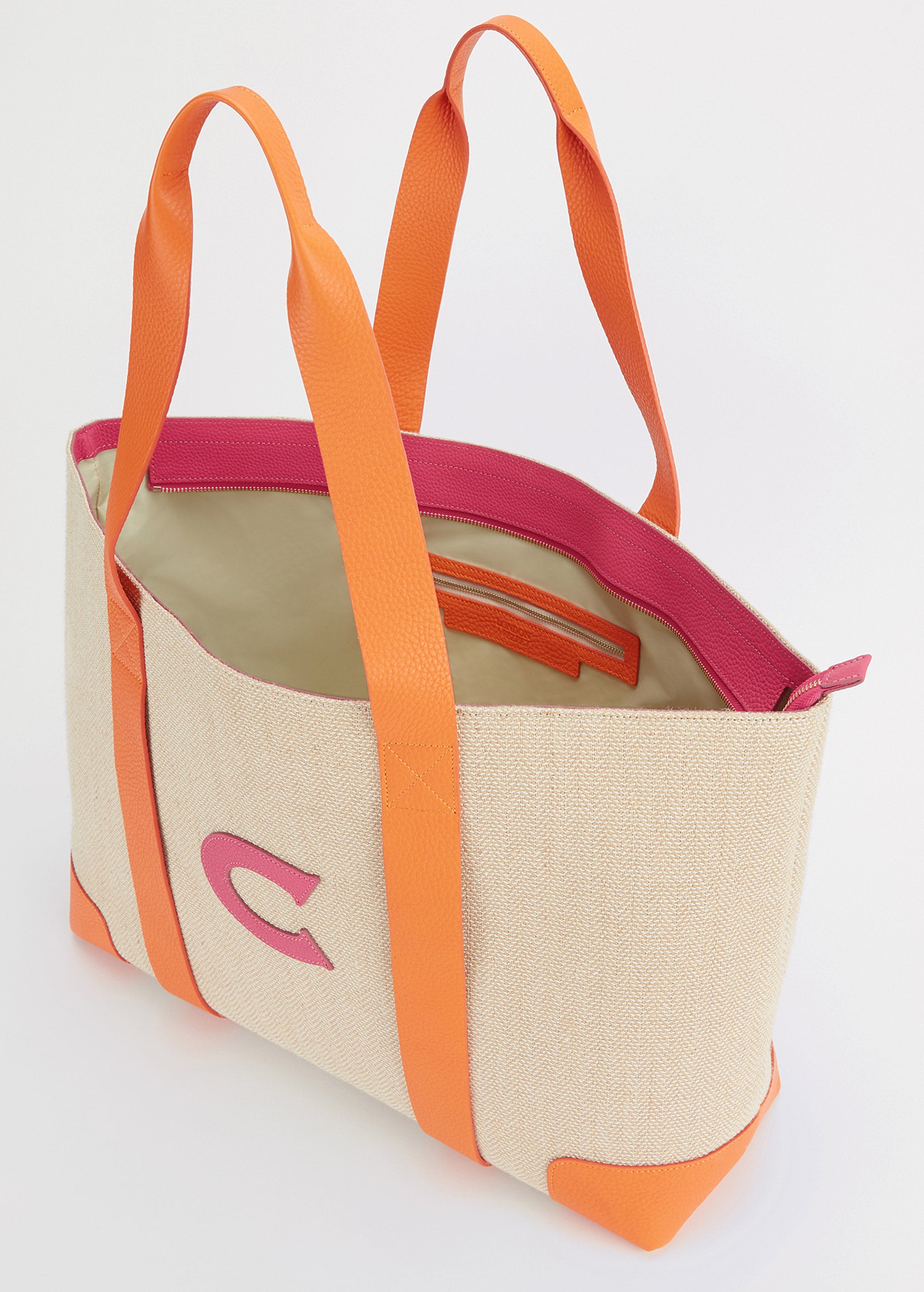 The Luxe Beach Bag, Citrus Orange