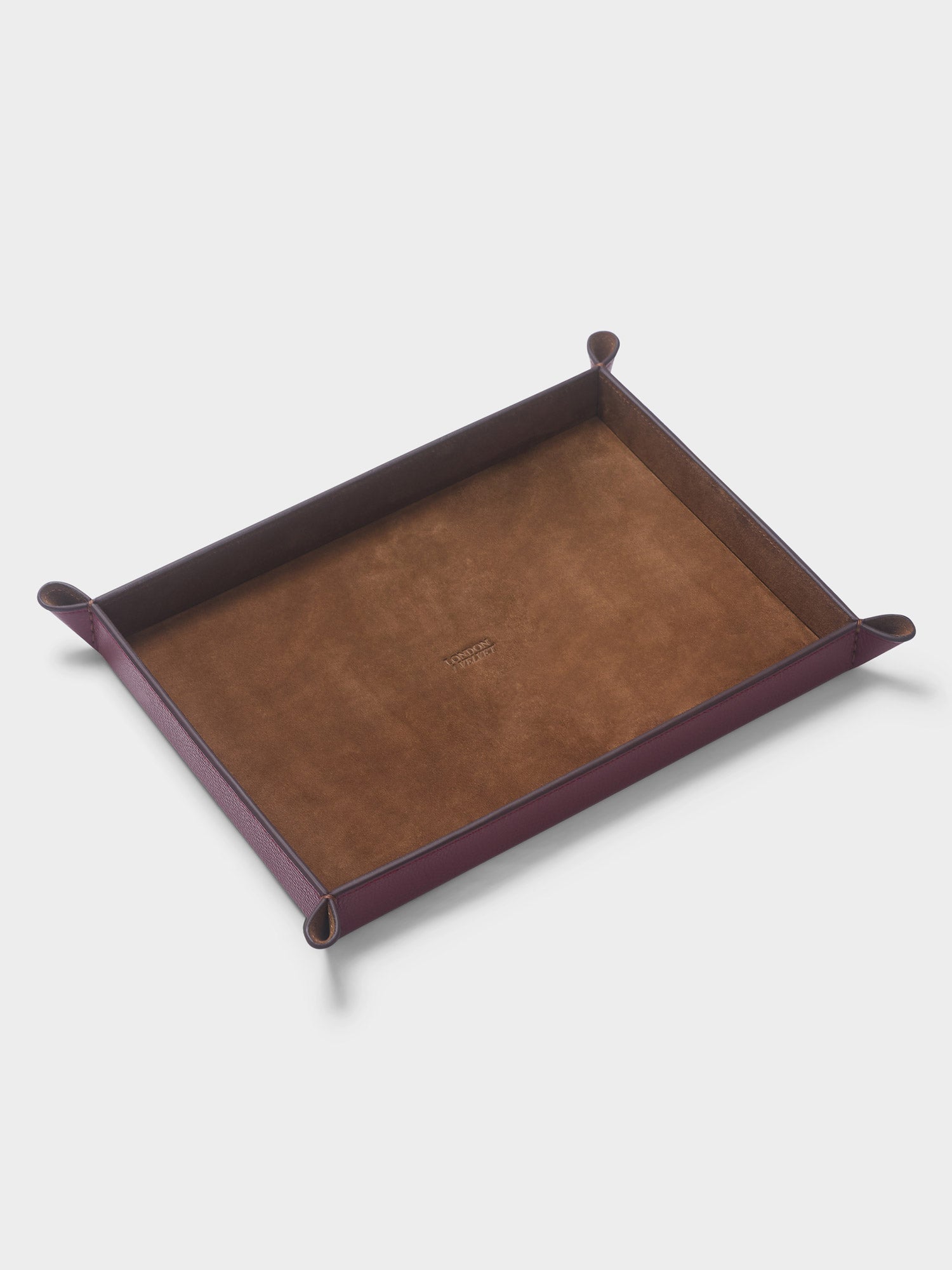 The Large Tidy Tray, Burgundy & Chocolate