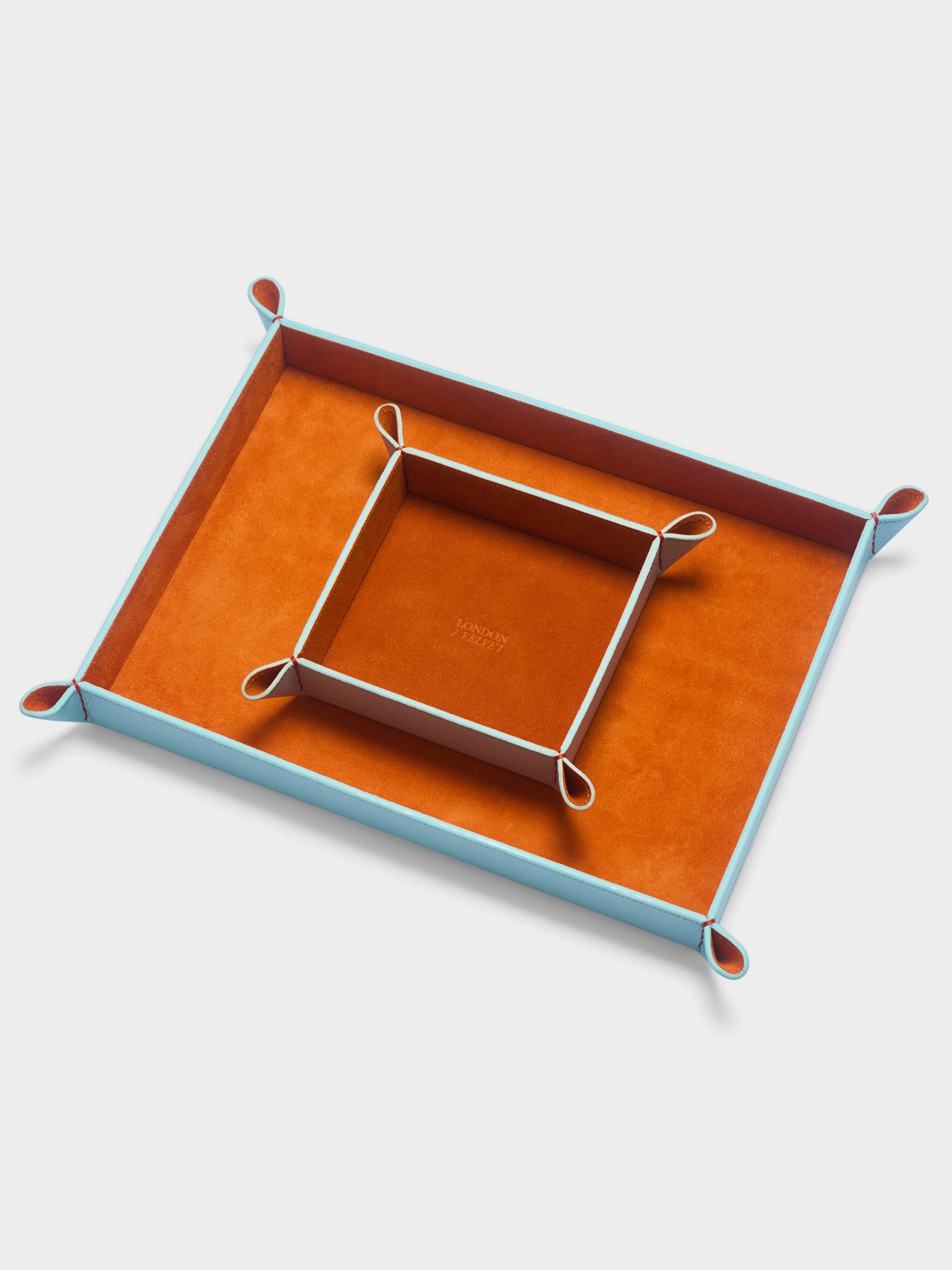 The Large Tidy Tray, Light Blue & Orange