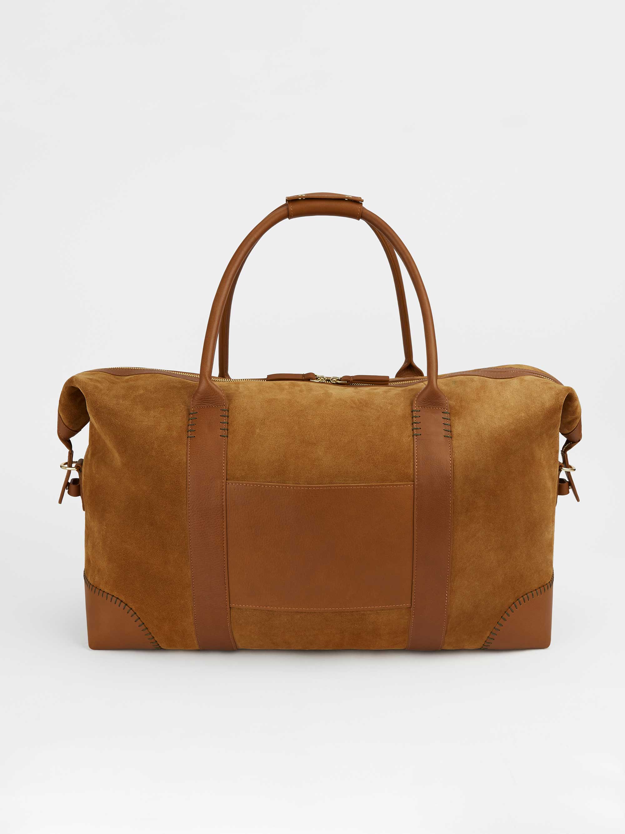 The Suede Weekend Bag: Tan