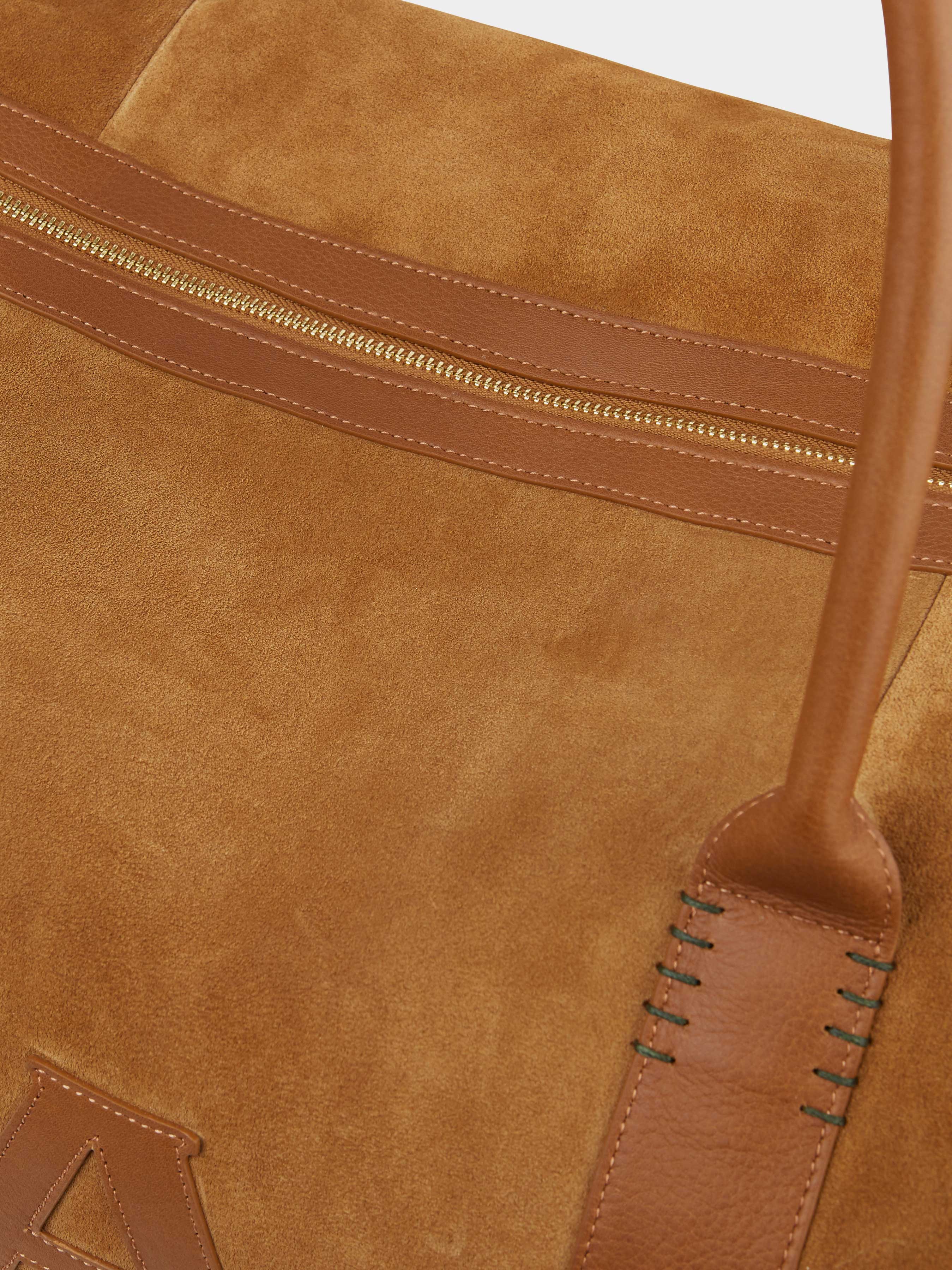 The Suede Weekend Bag: Tan