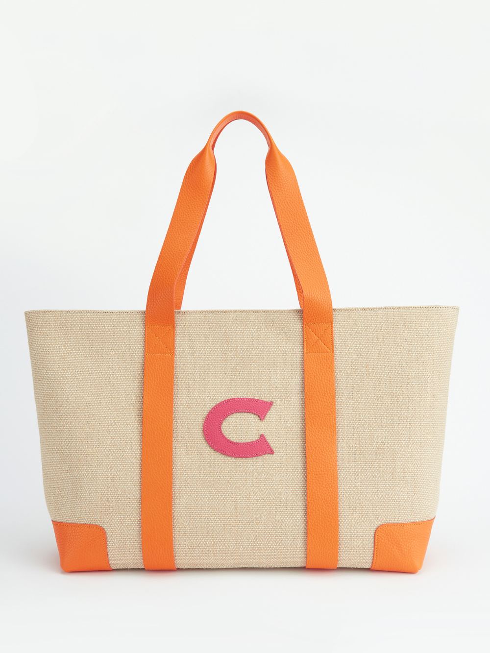 The Luxe Beach Bag, Citrus Orange