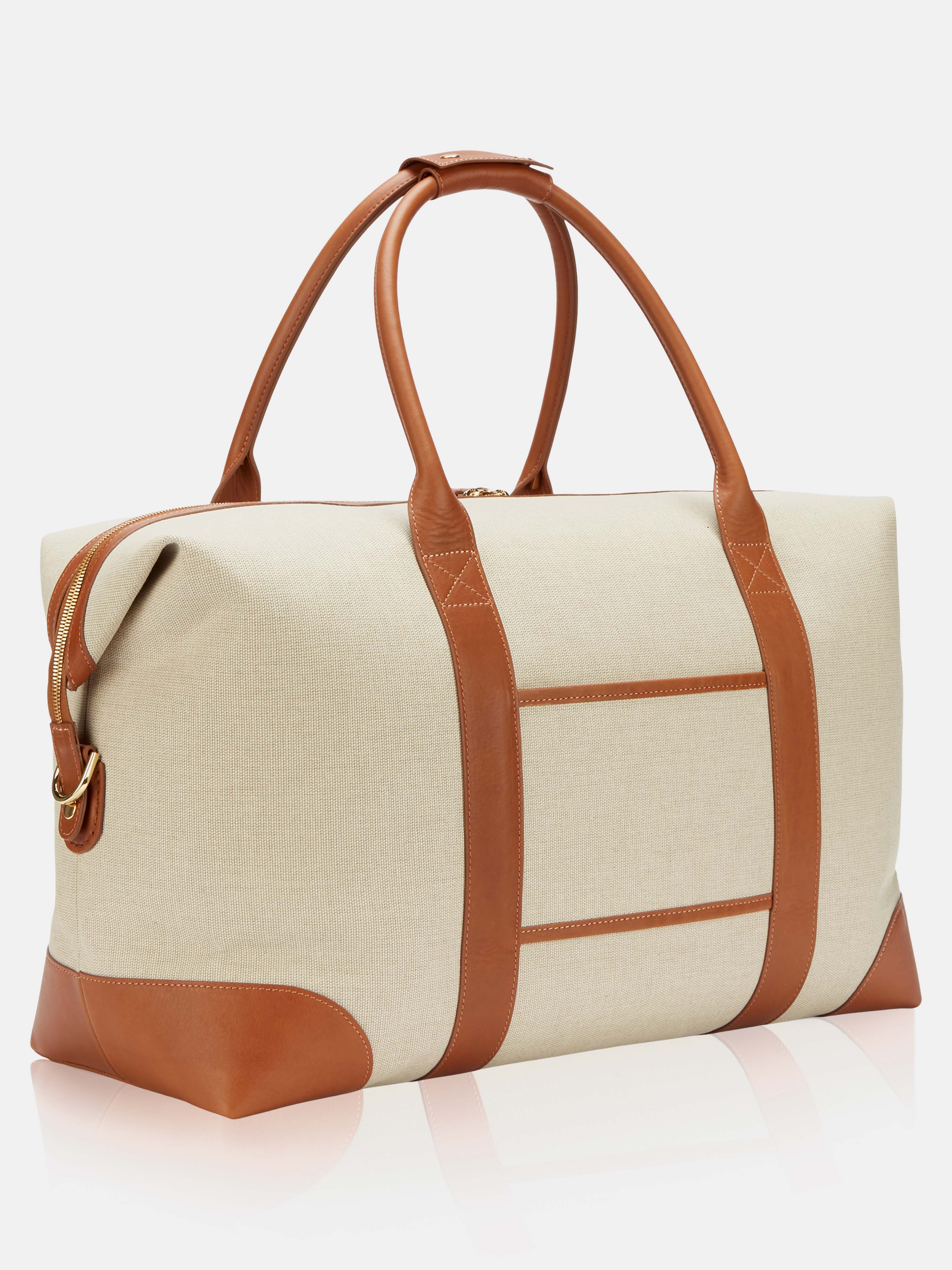 The Weekend Bag, Cream & Cornflower Blue