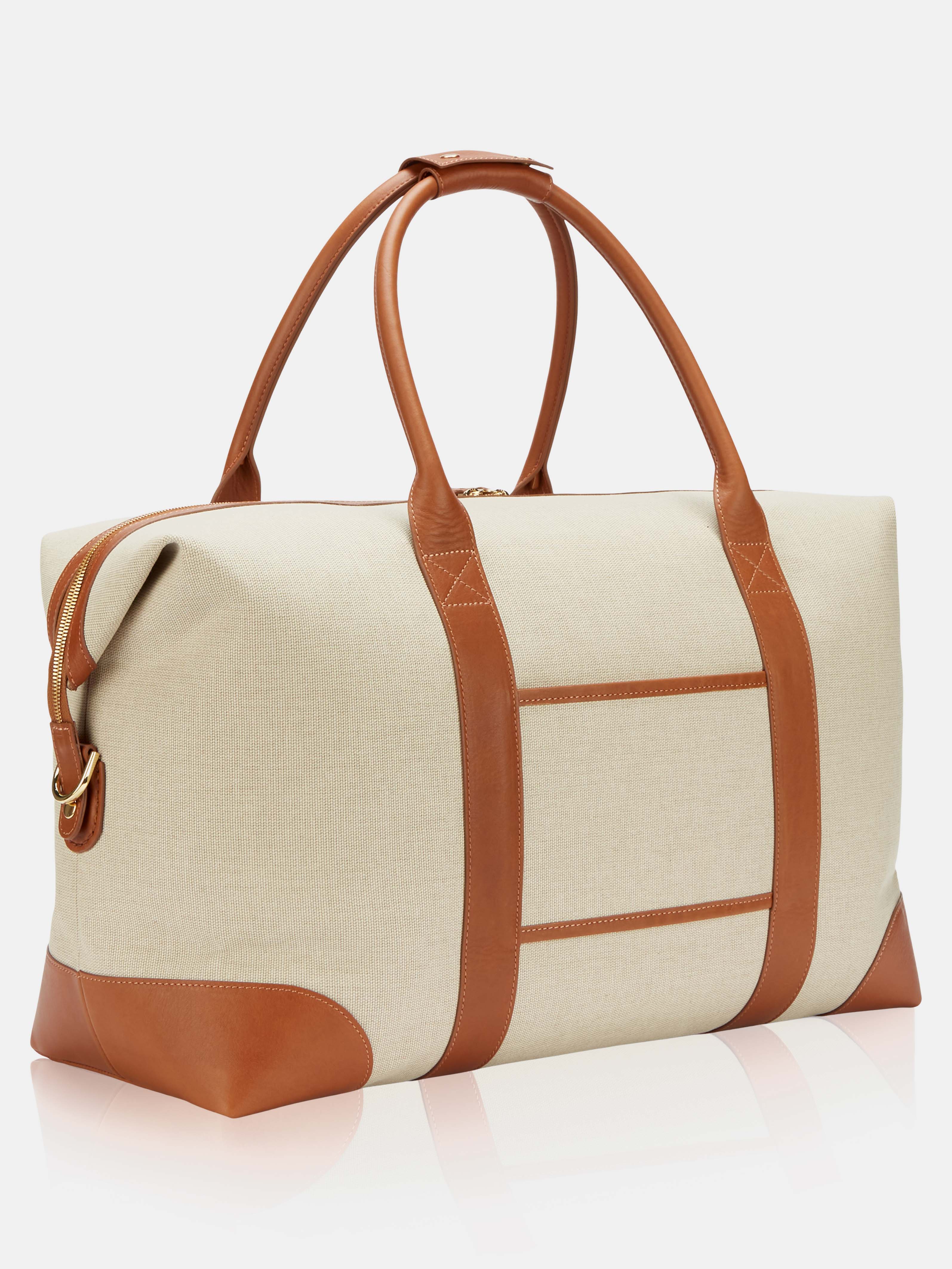 Letter 'M' The Weekend Bag, Cream & Claret