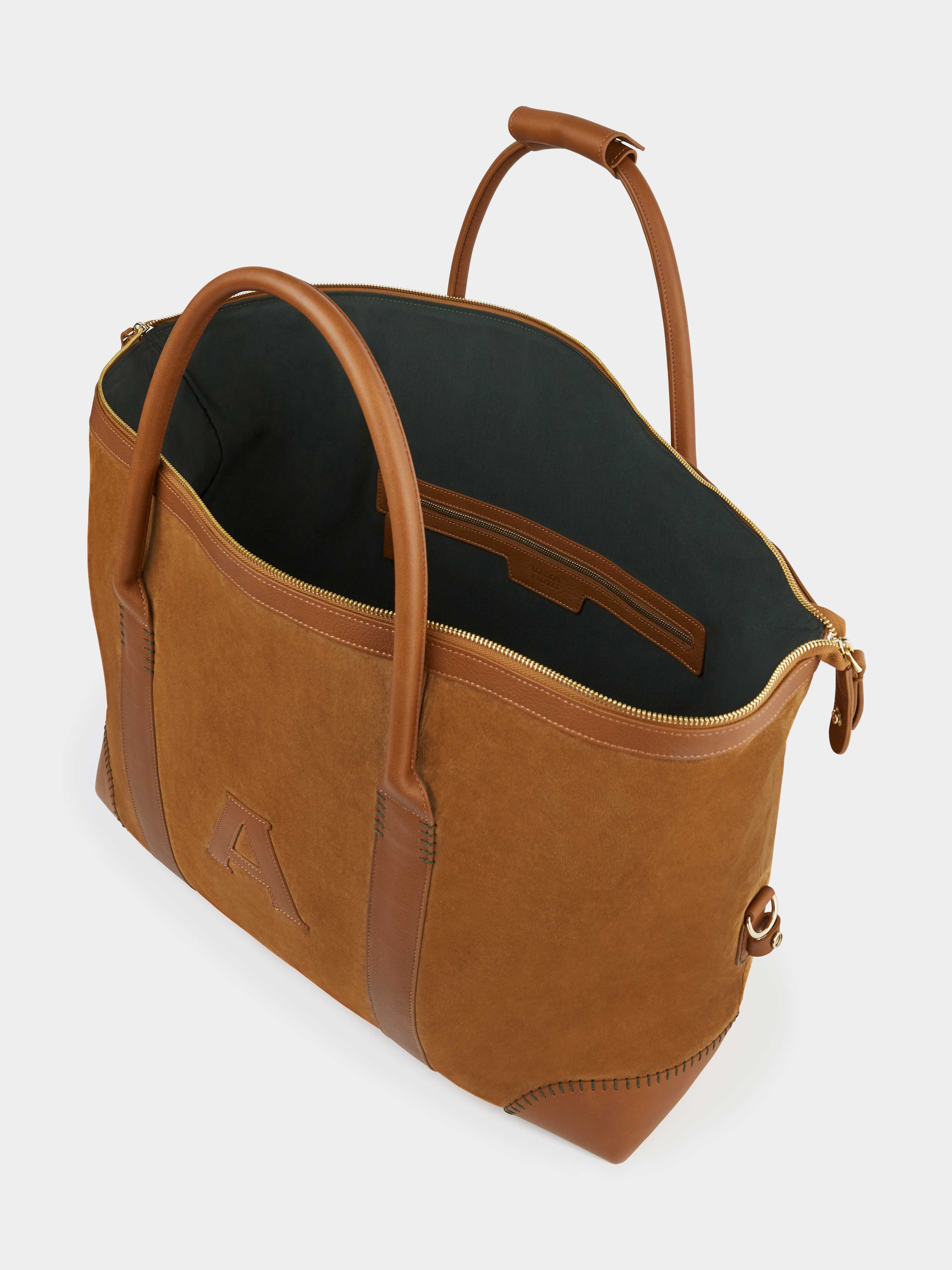 The Suede Weekend Bag: Tan