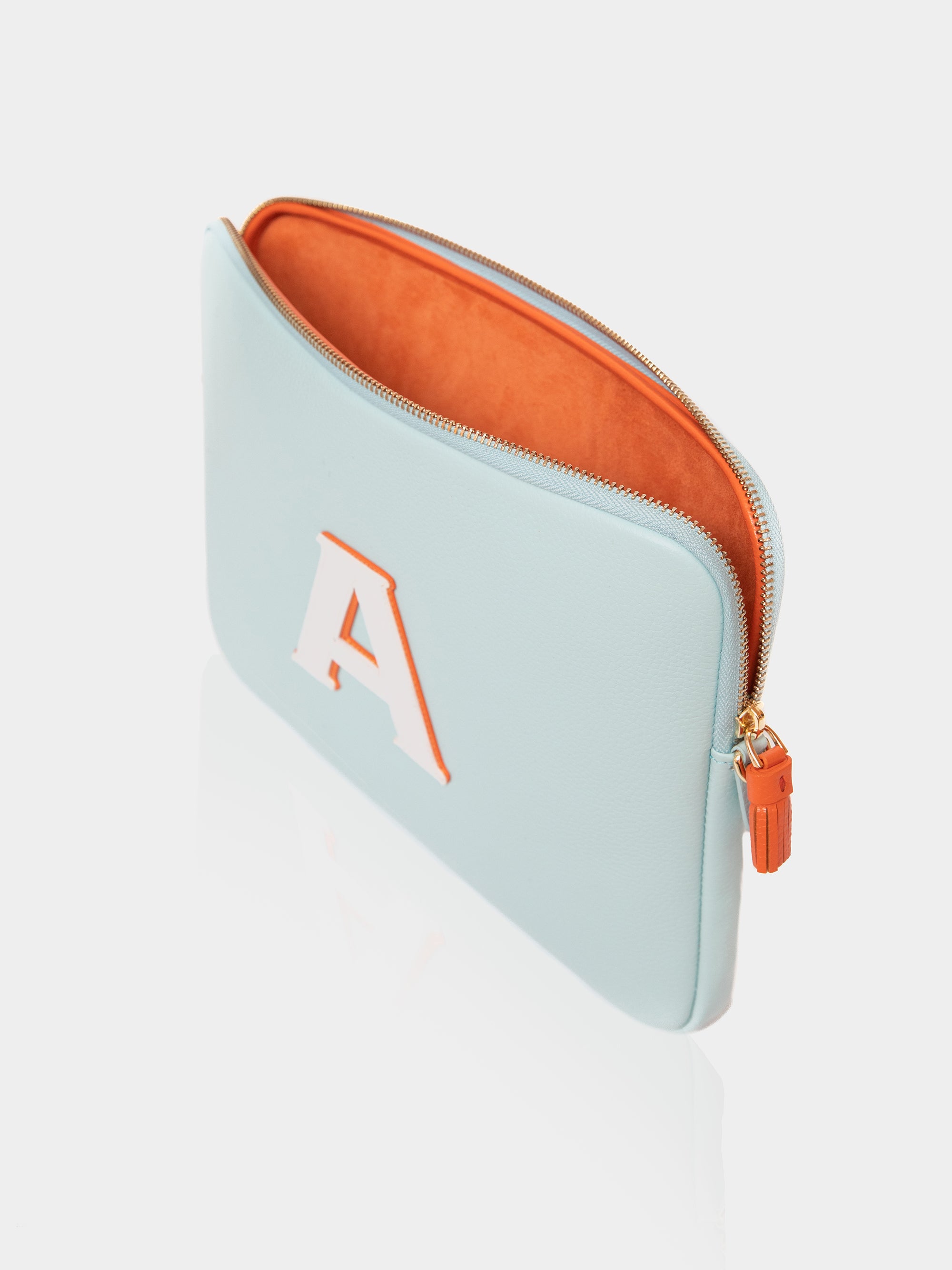 The Laptop Case, Aqua & Orange