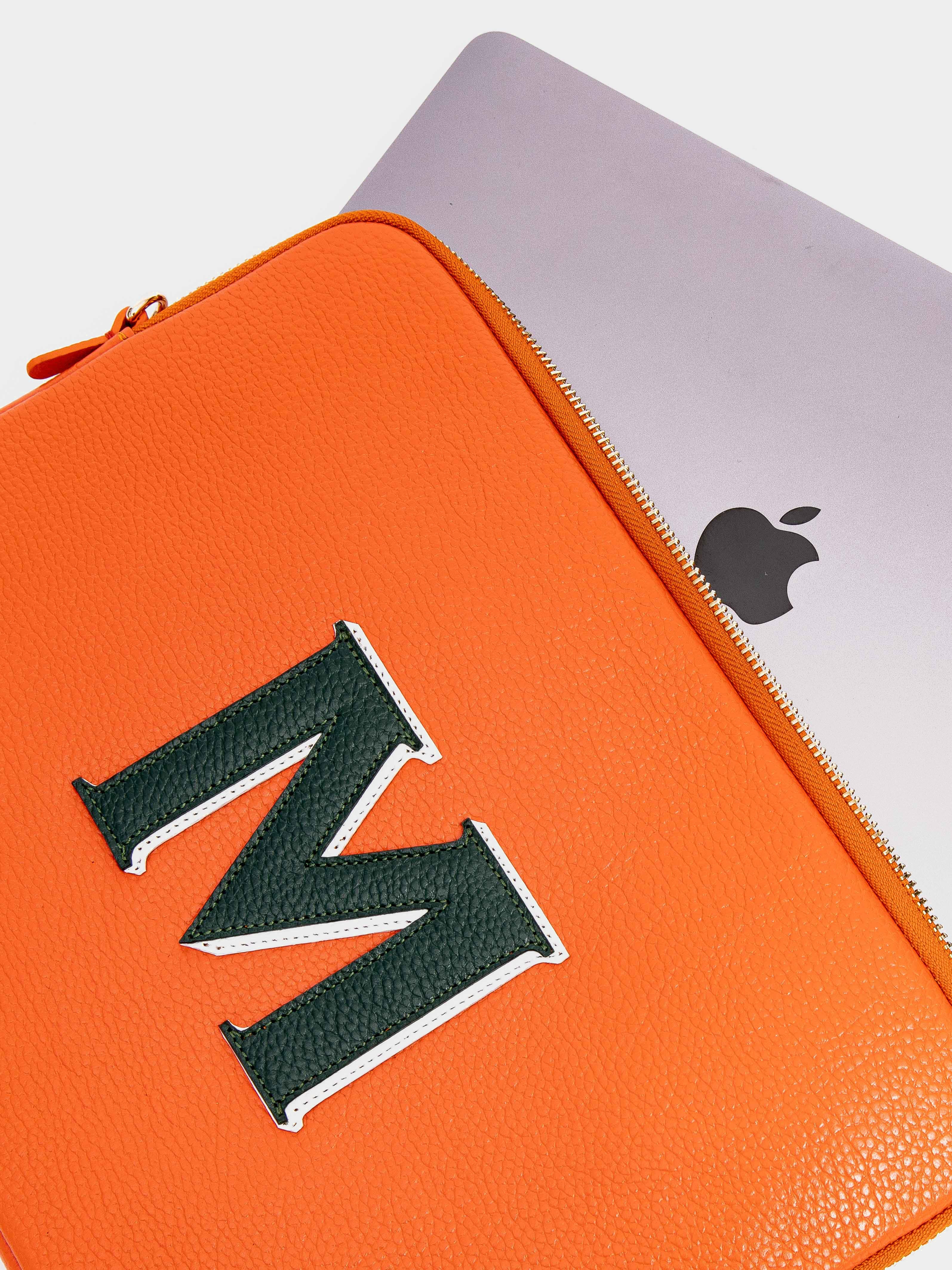 The Laptop Case, Aqua & Orange